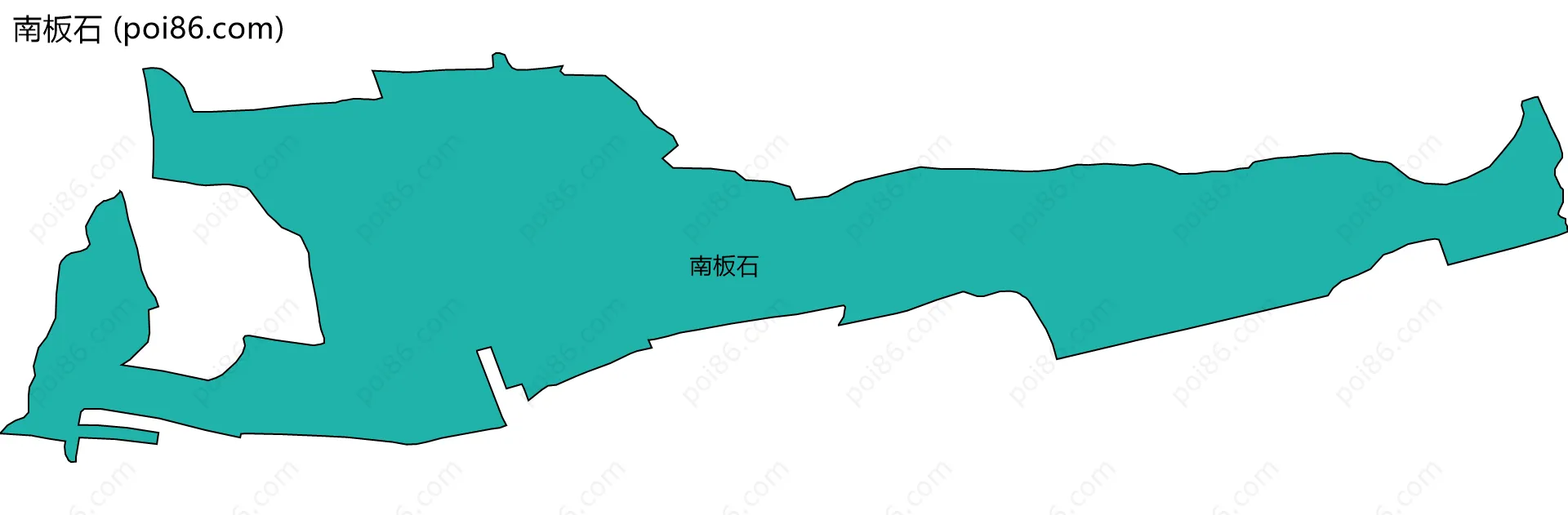 南板石边界地图