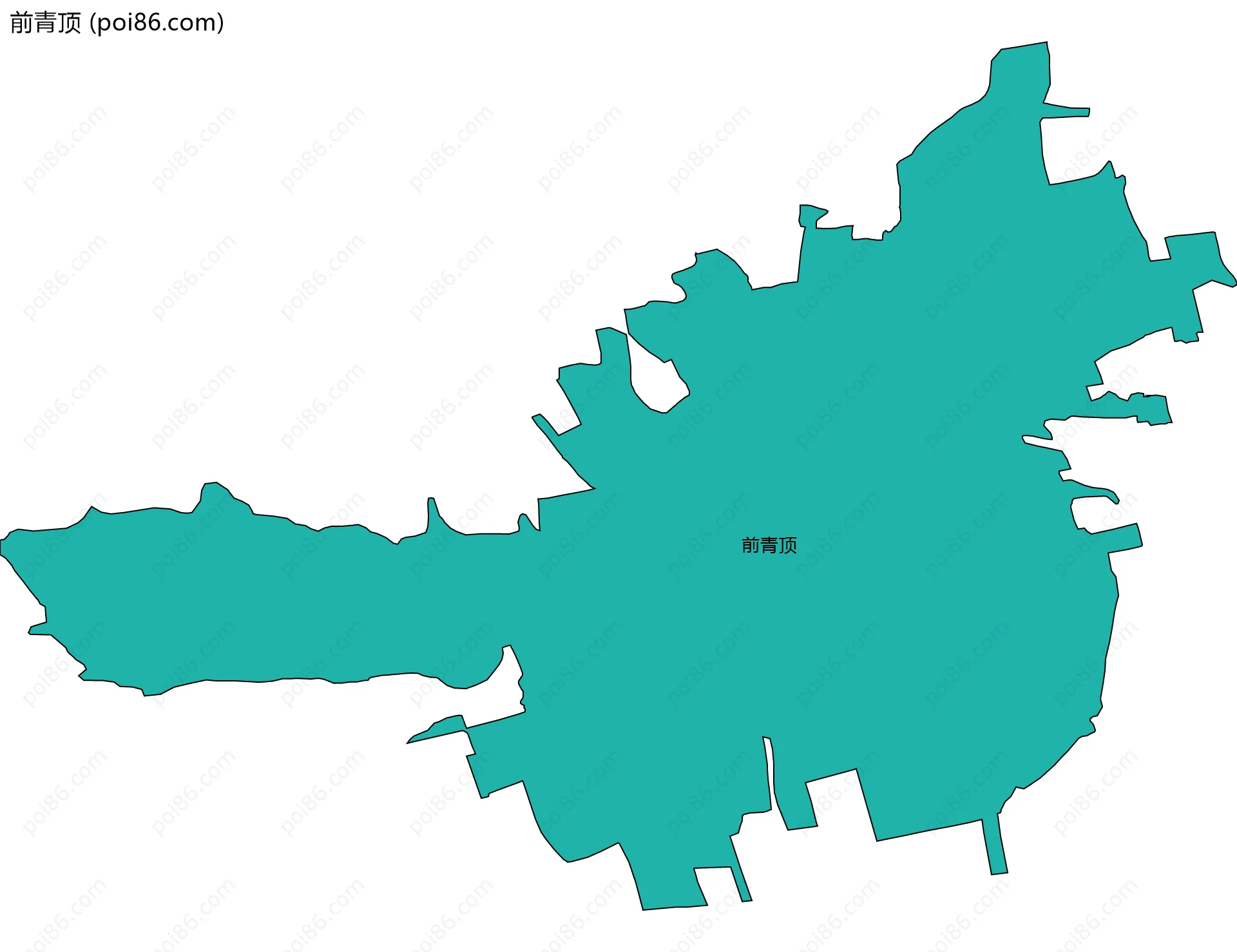 前青顶边界地图