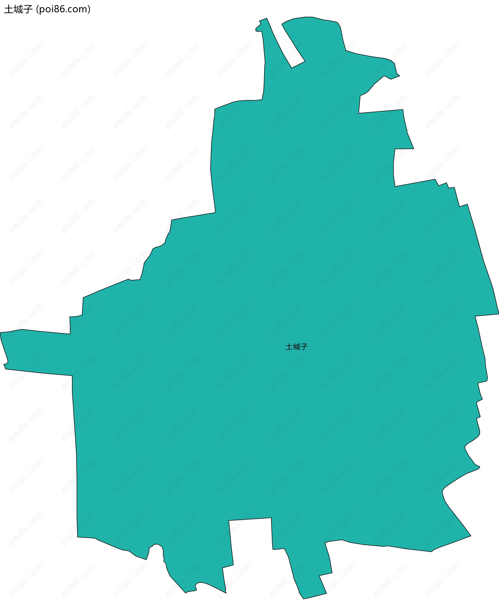 土城子边界地图