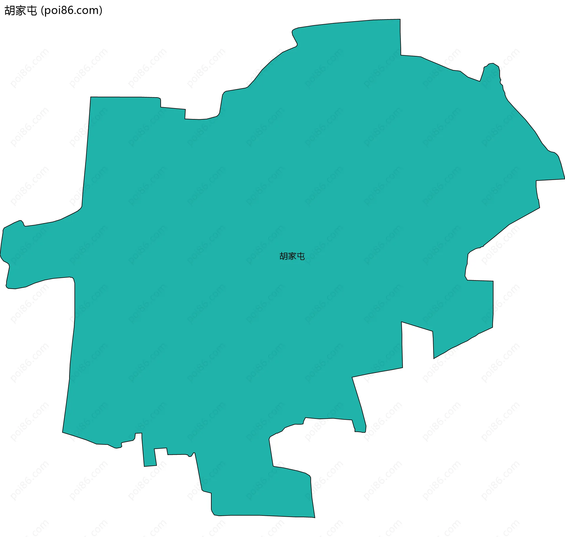 胡家屯边界地图