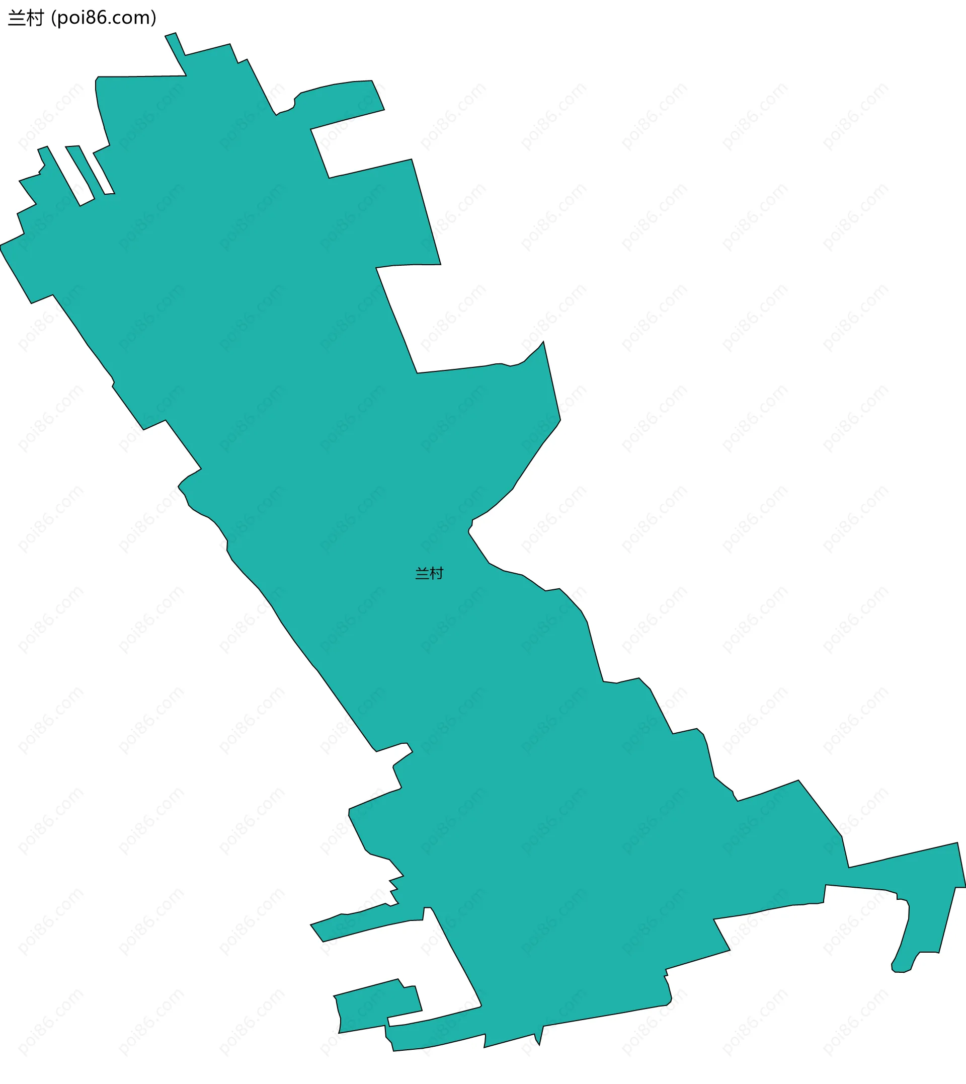 兰村边界地图