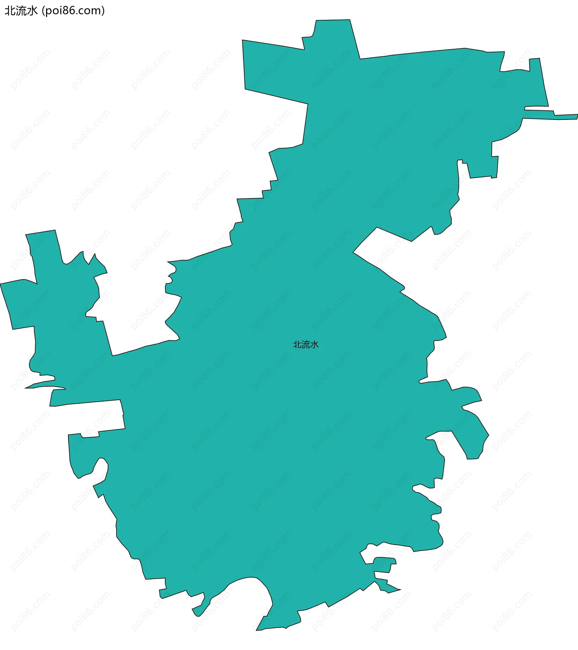 北流水边界地图