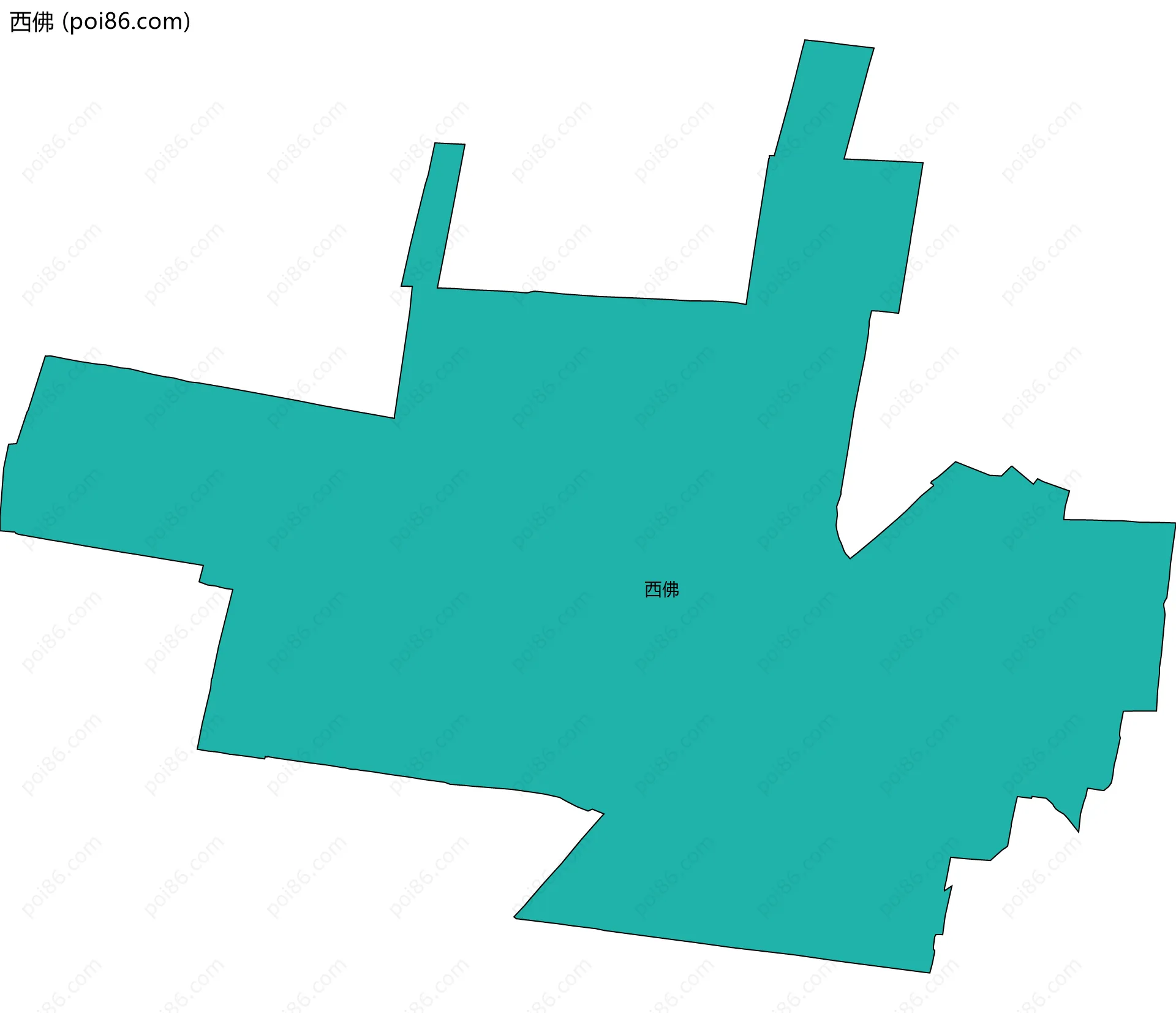 西佛边界地图