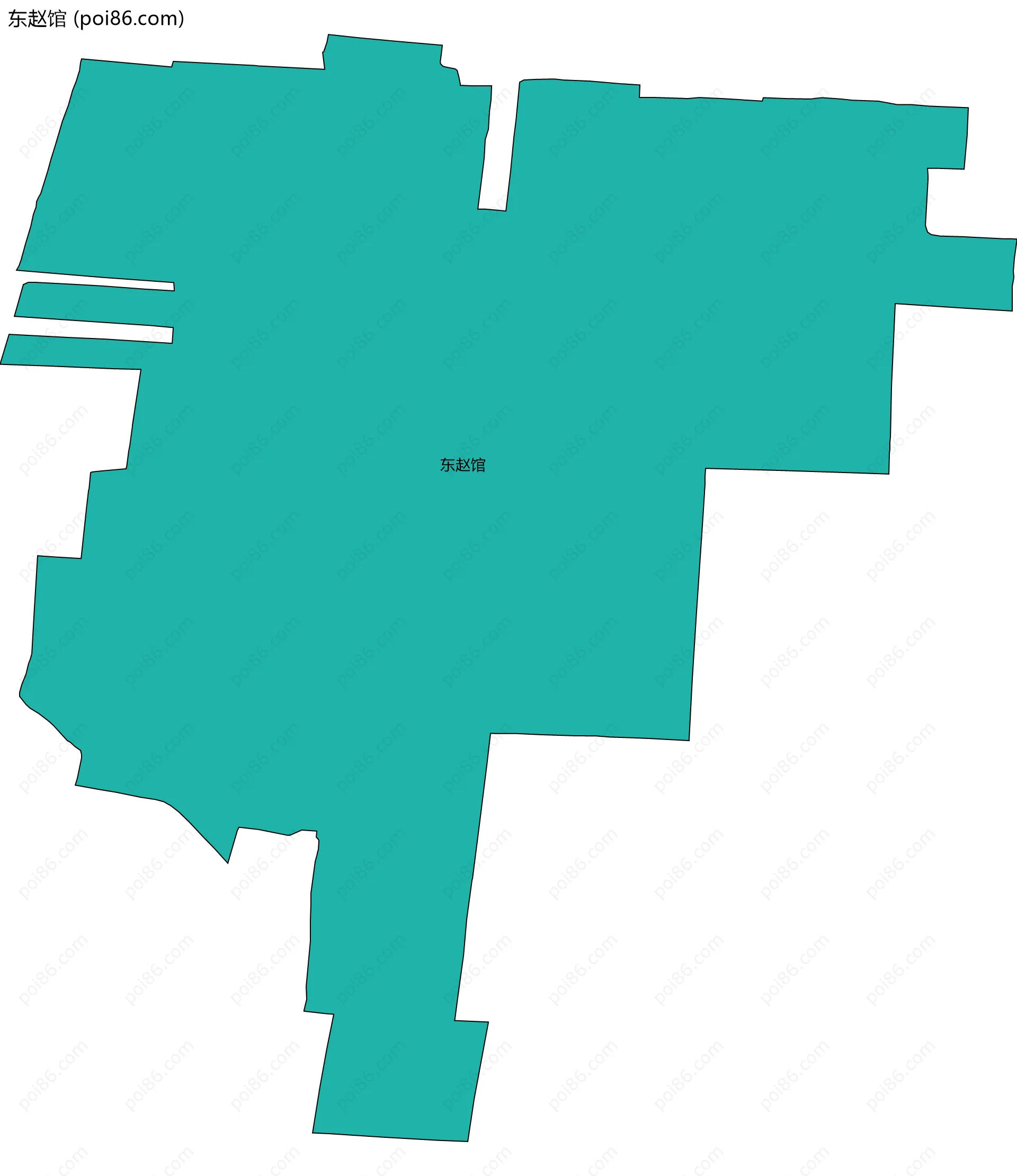 东赵馆边界地图