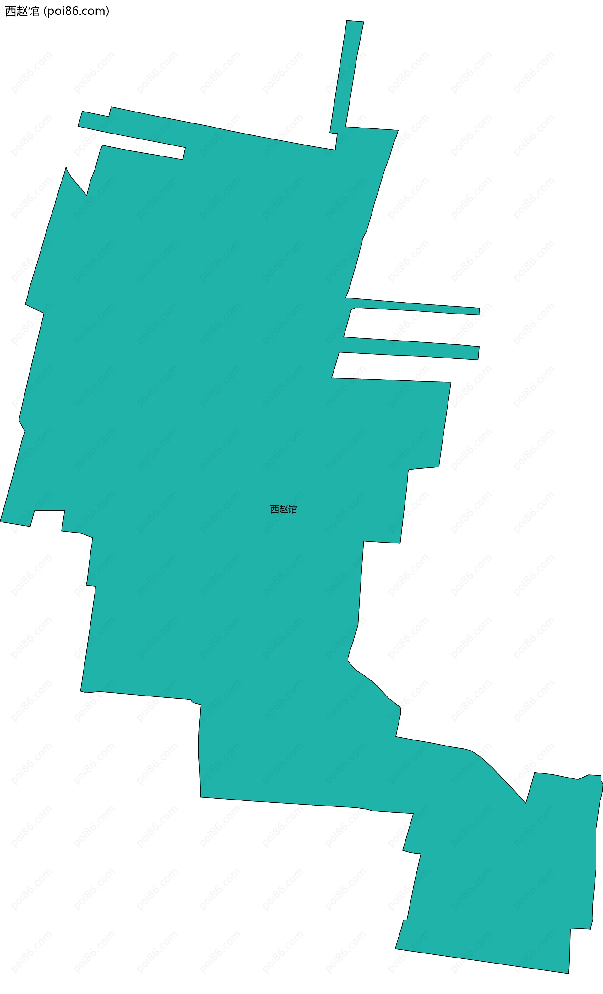 西赵馆边界地图