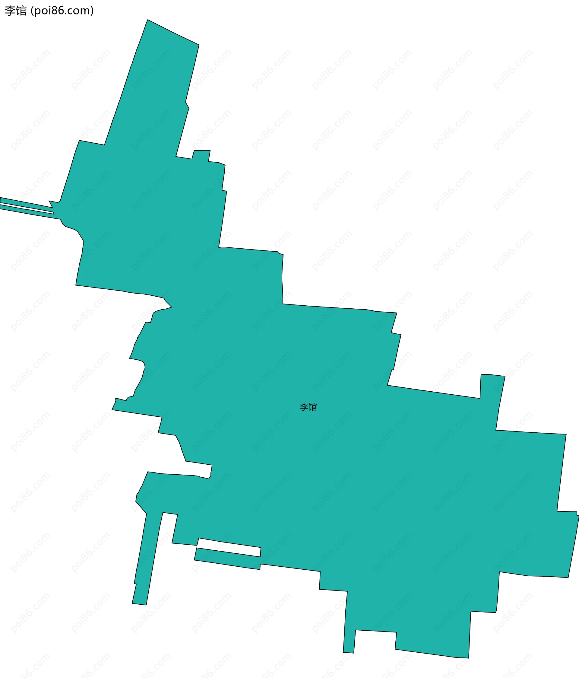 李馆边界地图
