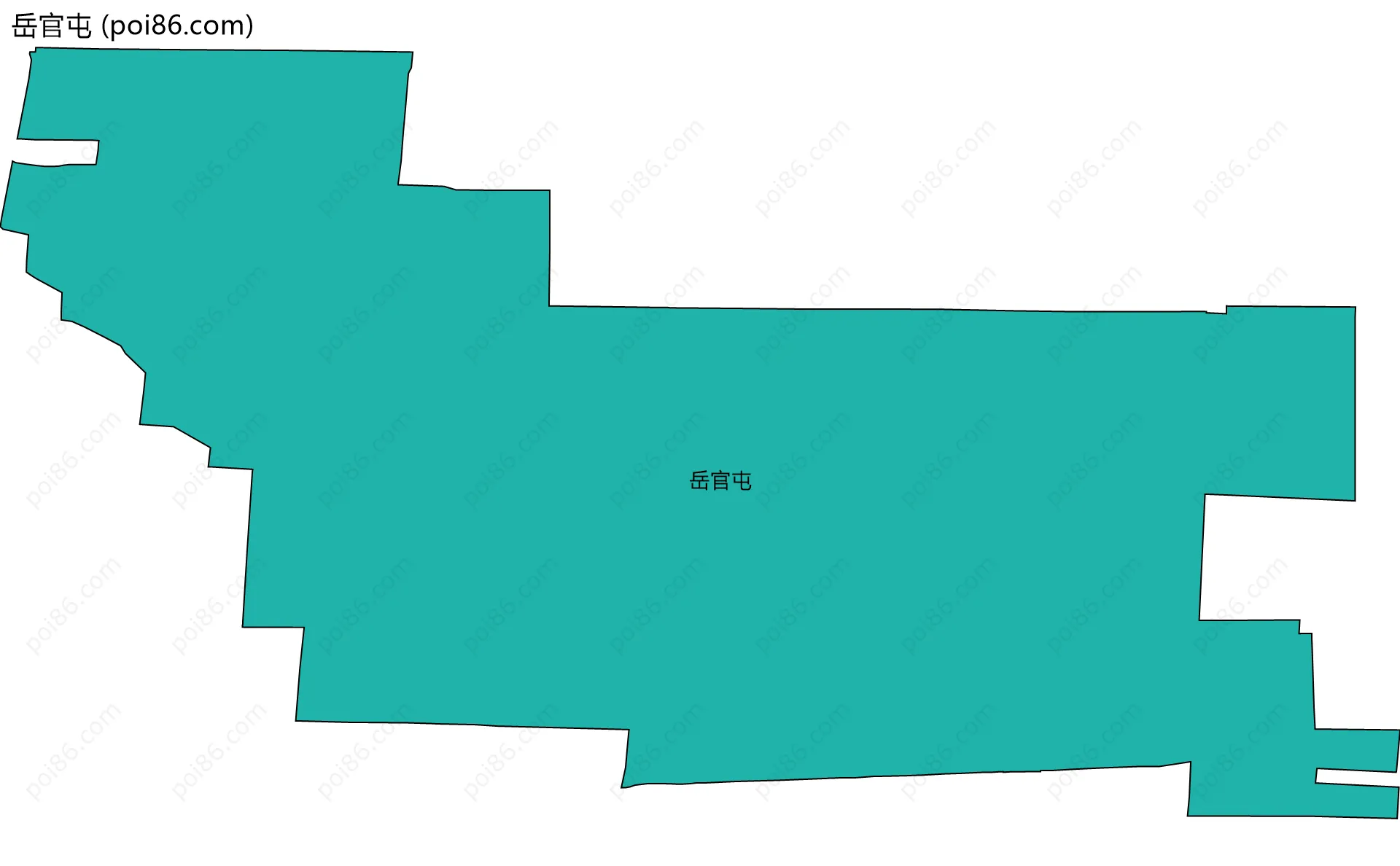 岳官屯边界地图