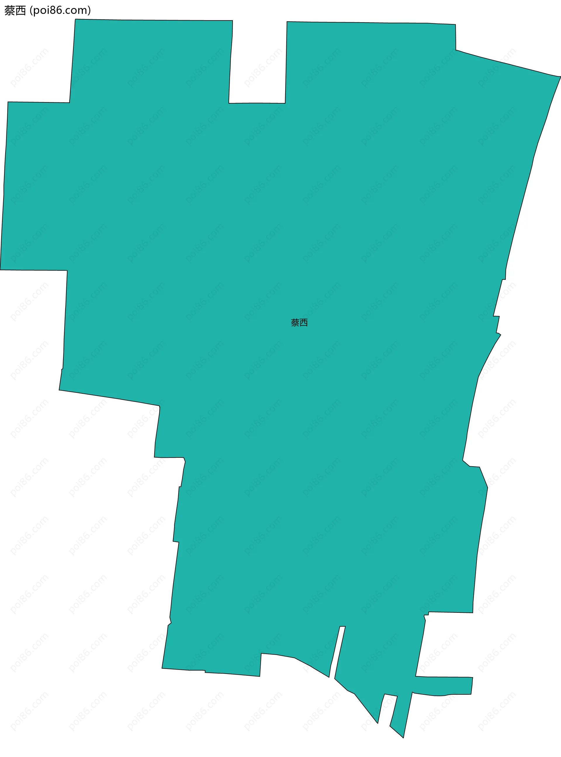 蔡西边界地图