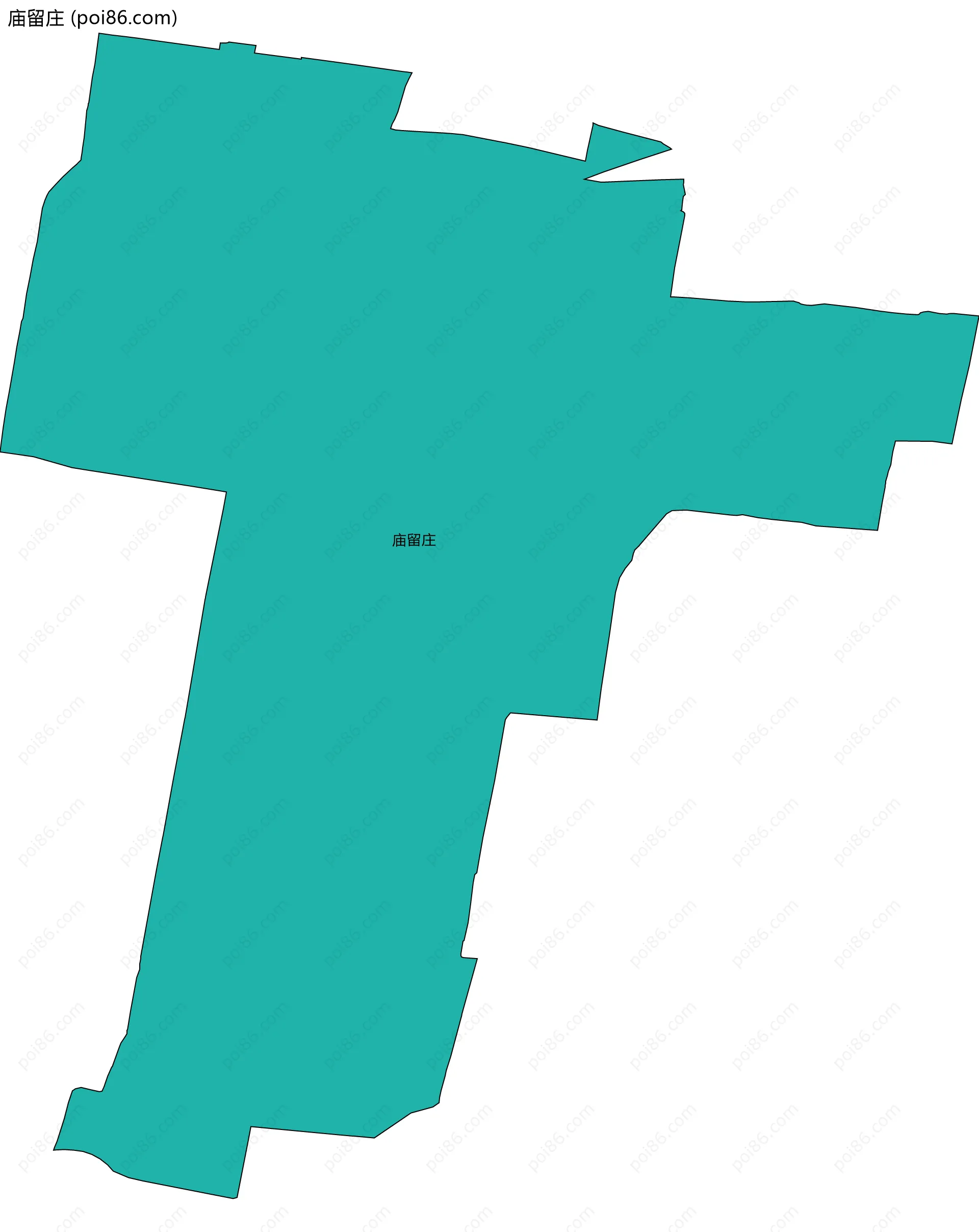 庙留庄边界地图