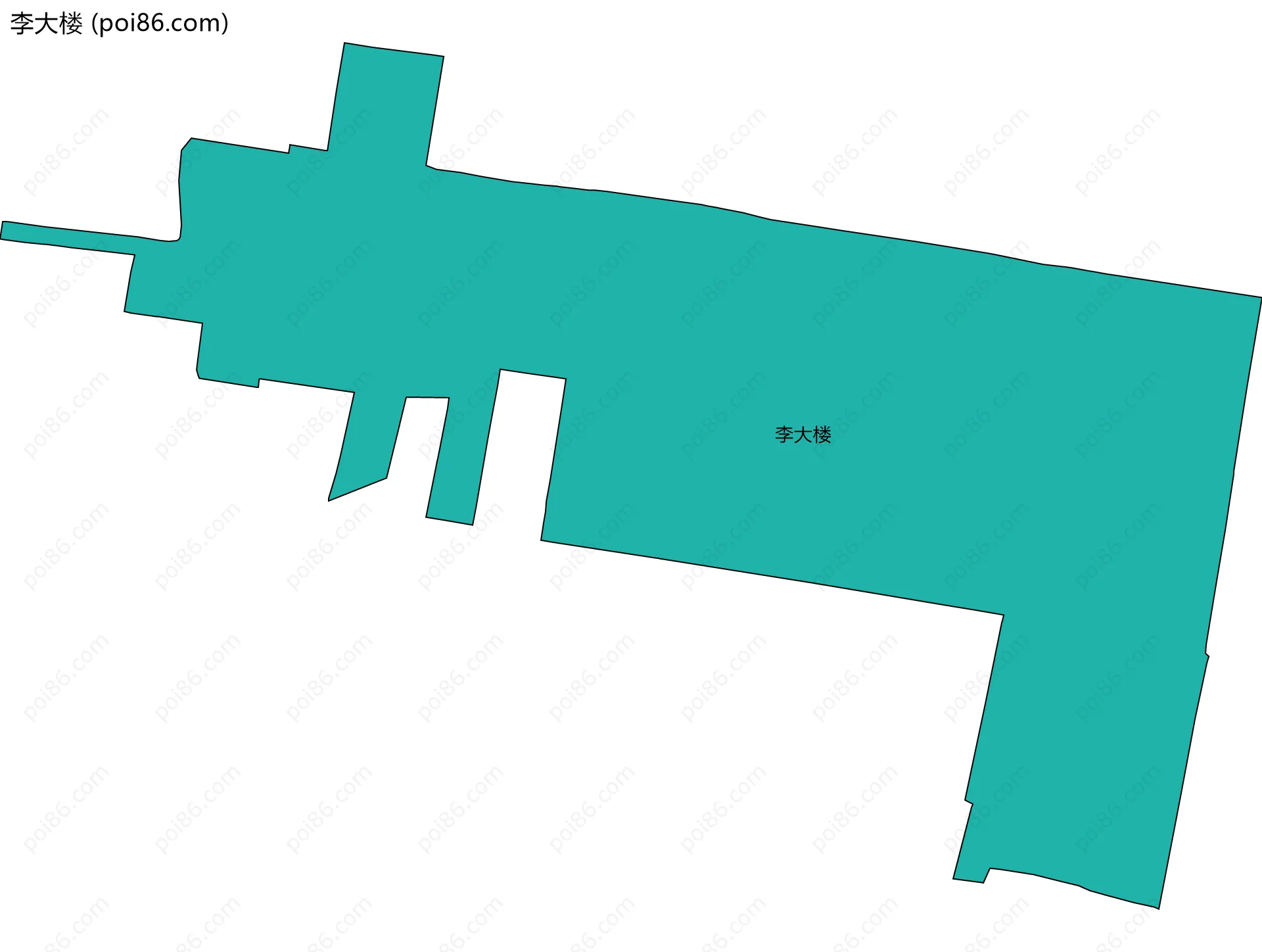 李大楼边界地图