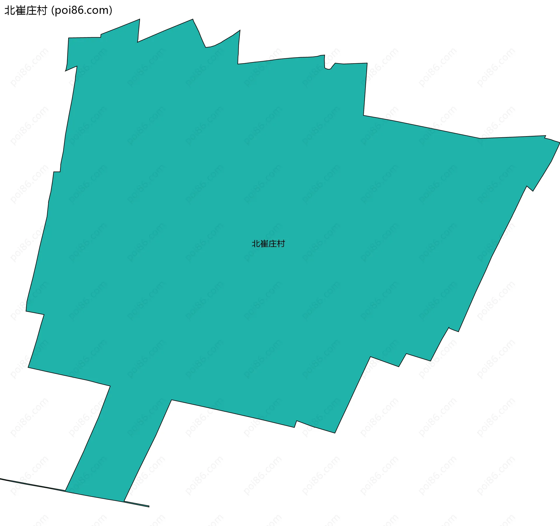 北崔庄村边界地图
