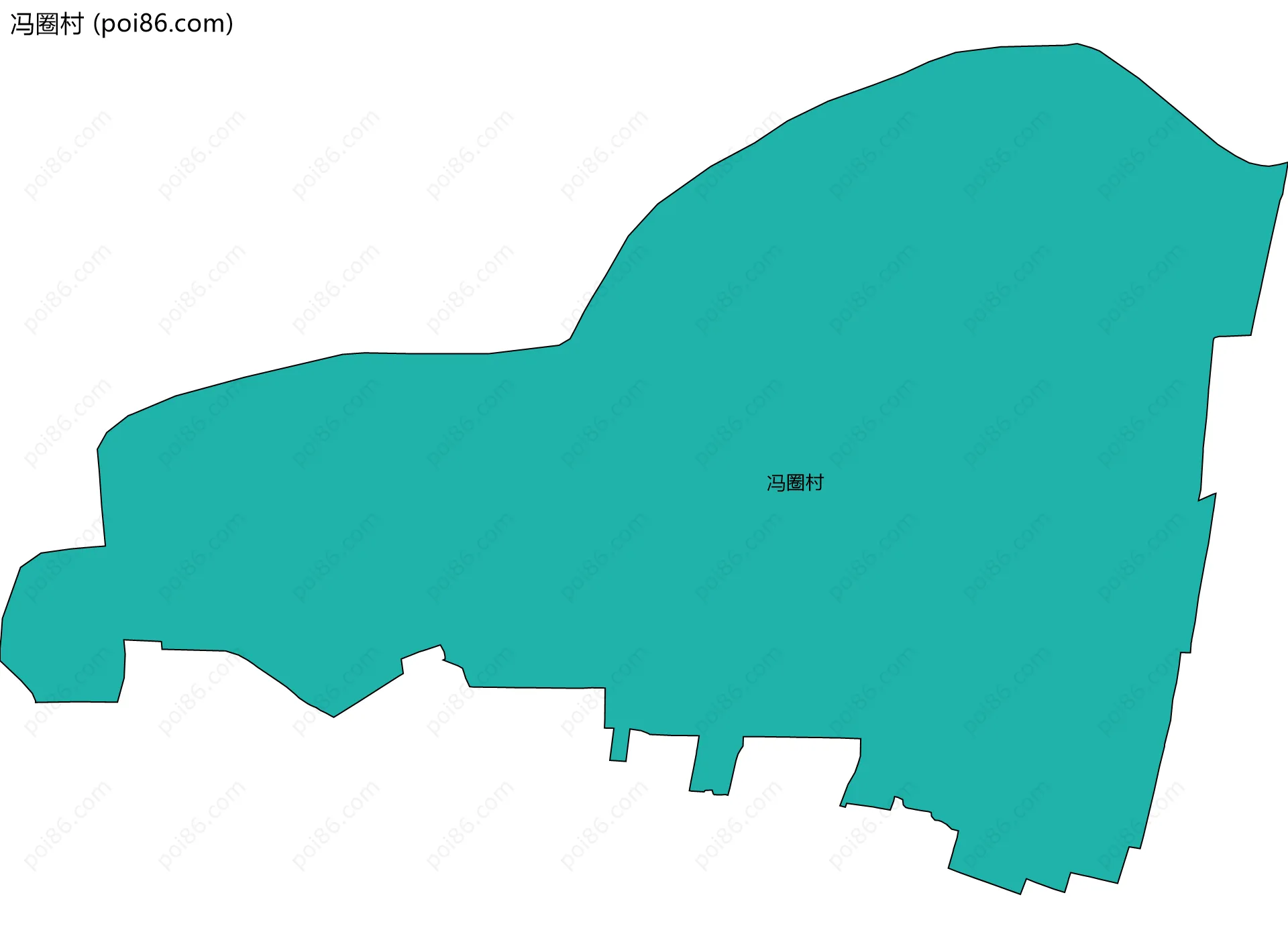 冯圈村边界地图