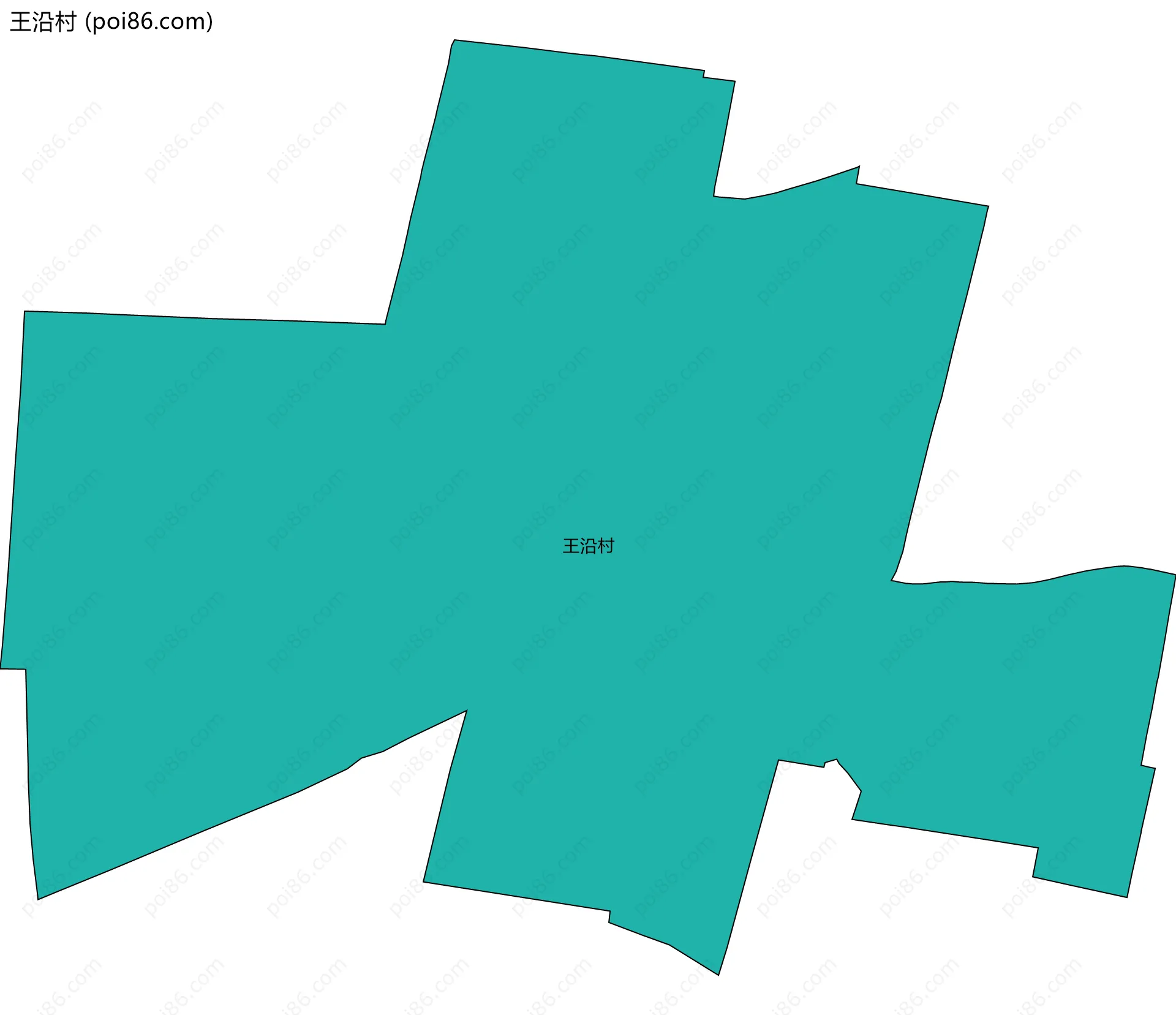 王沿村边界地图