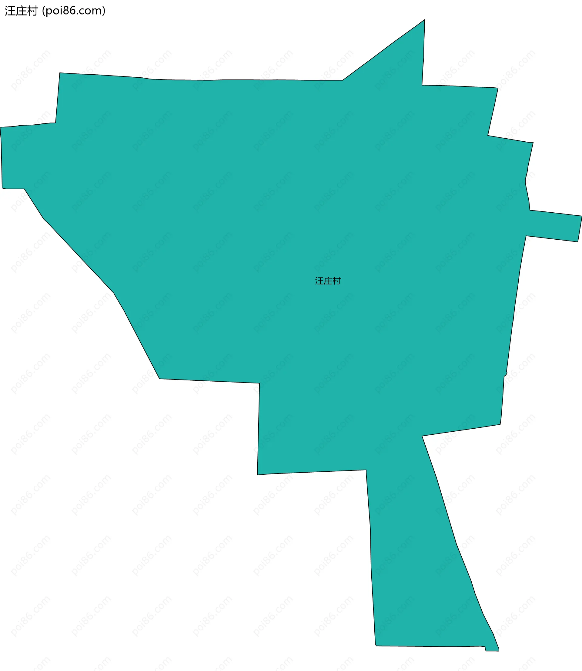汪庄村边界地图