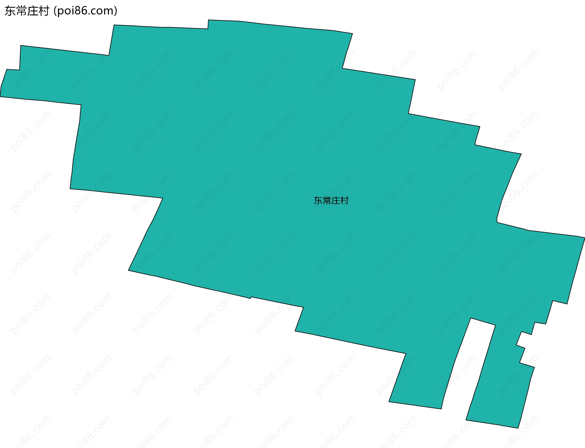 东常庄村边界地图