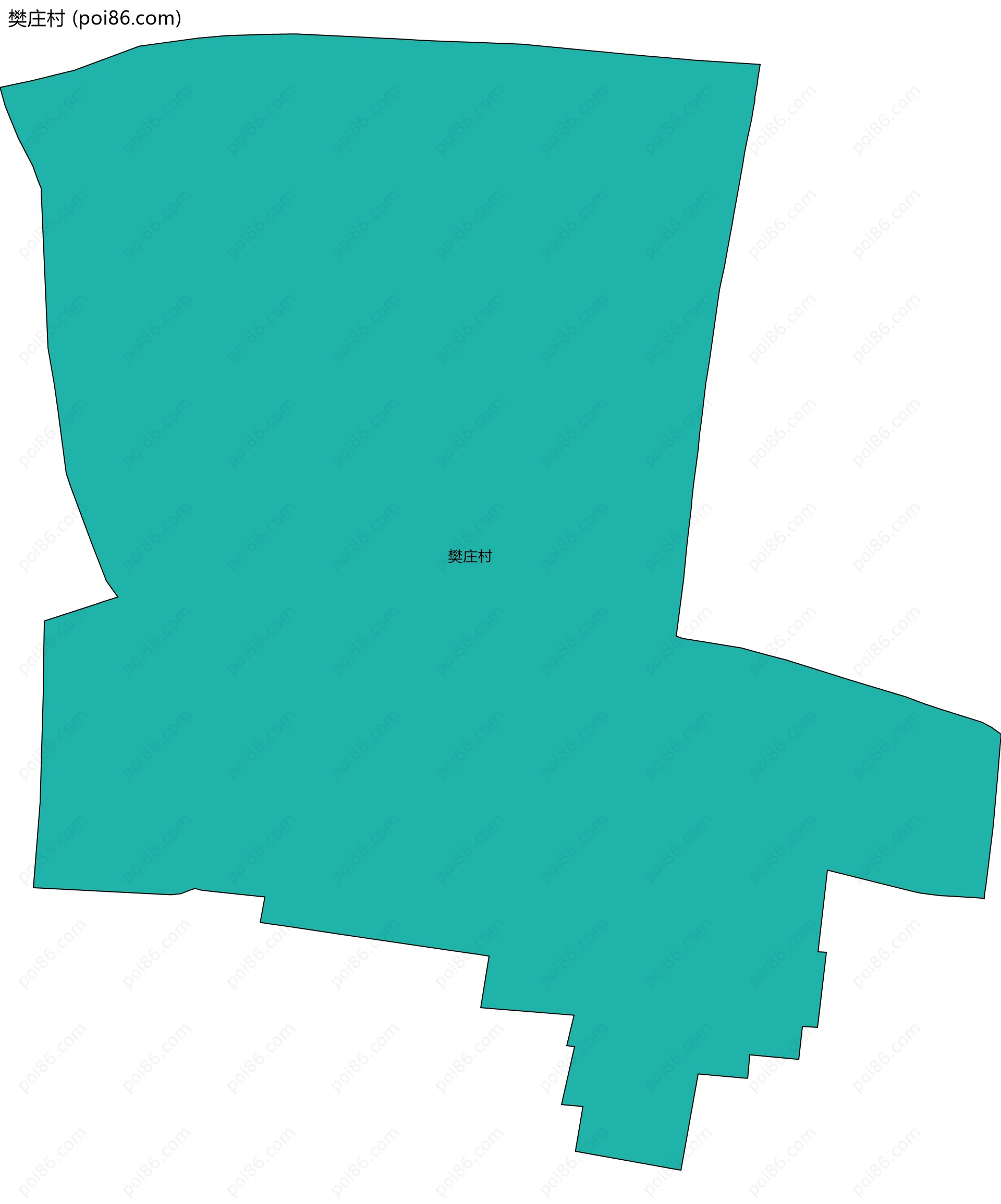 樊庄村边界地图