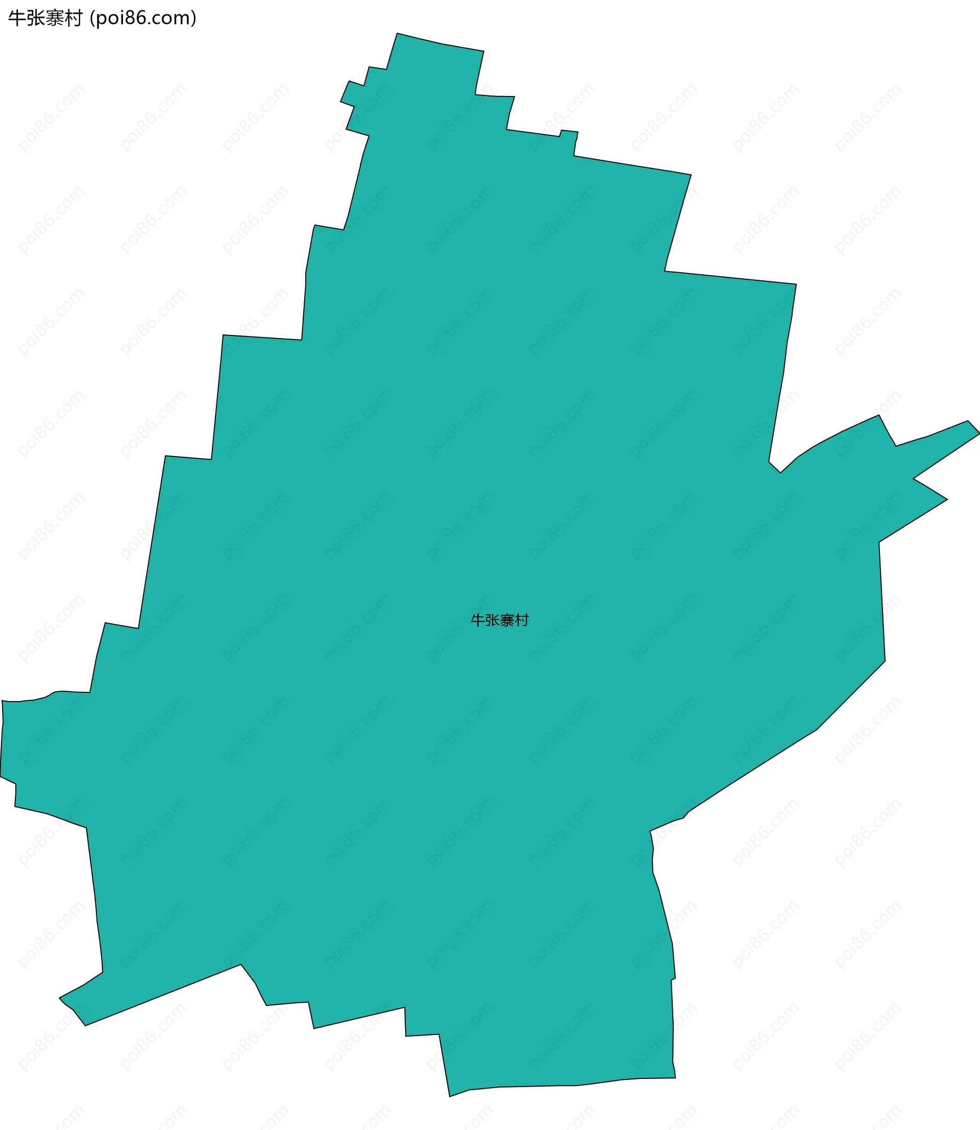 牛张寨村边界地图