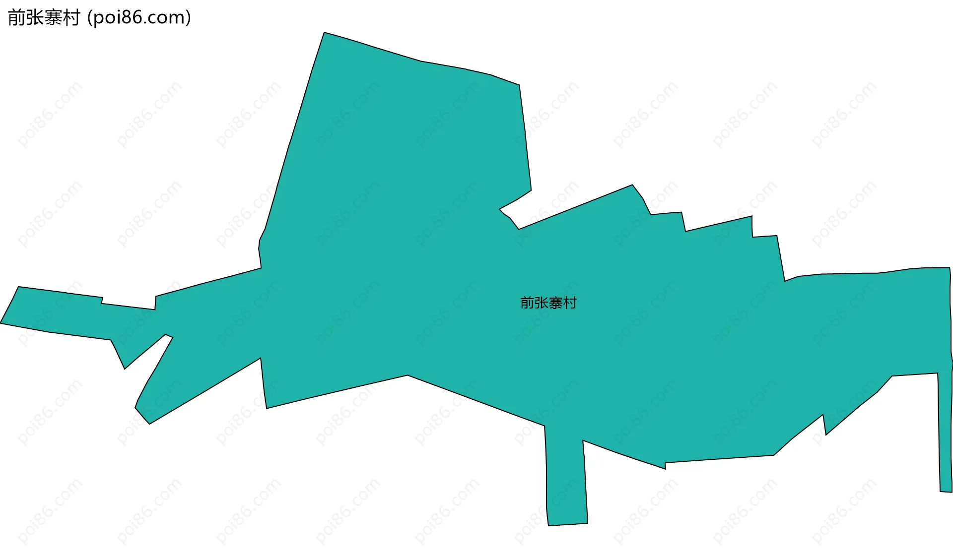 前张寨村边界地图