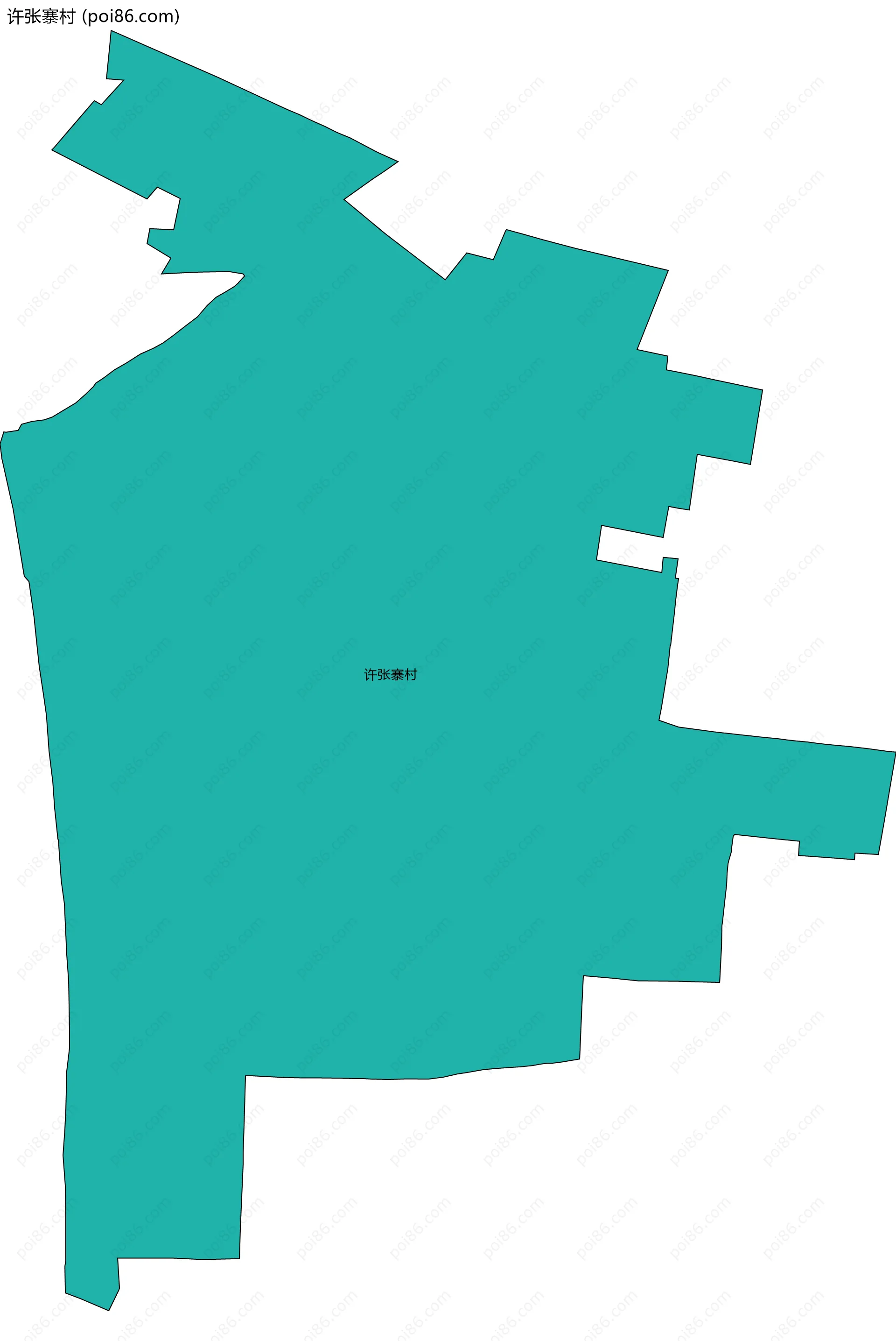 许张寨村边界地图