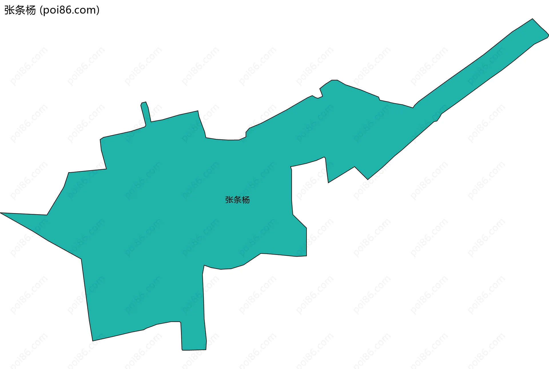 张条杨边界地图