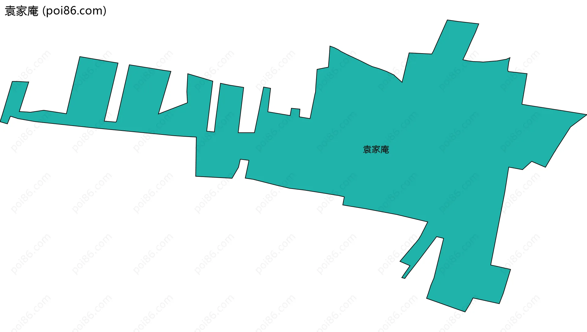 袁家庵边界地图