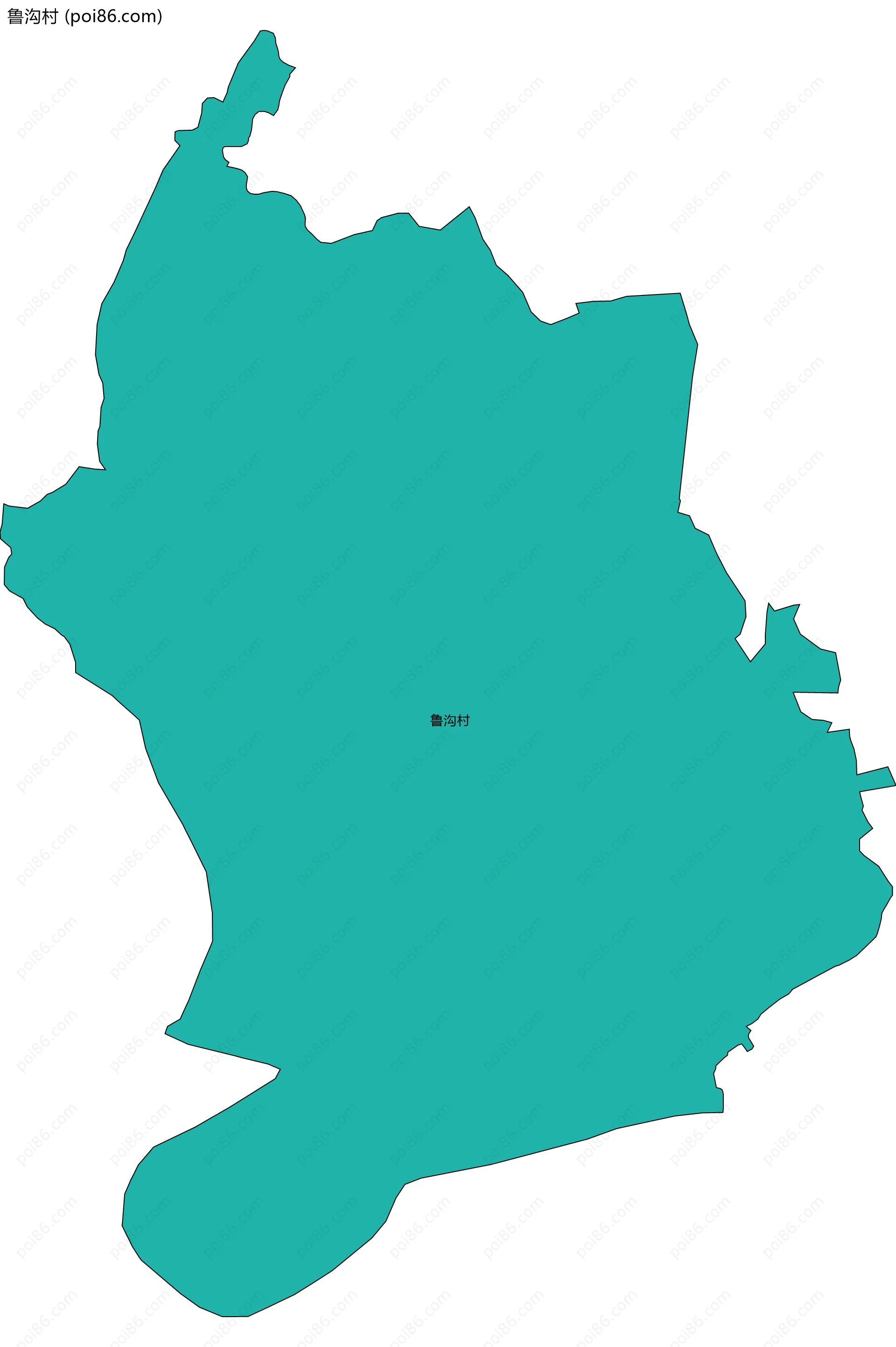 鲁沟村边界地图