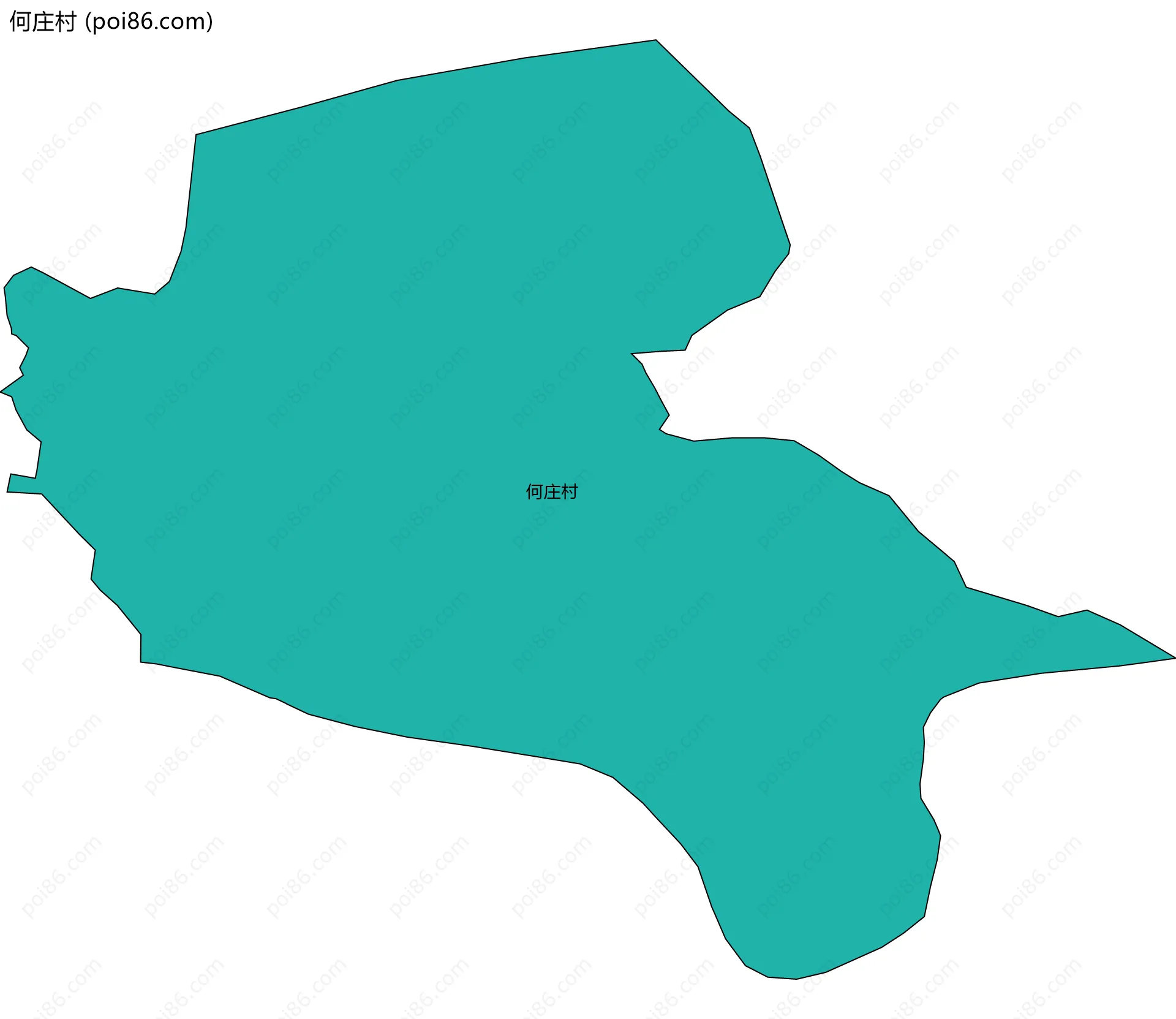 何庄村边界地图