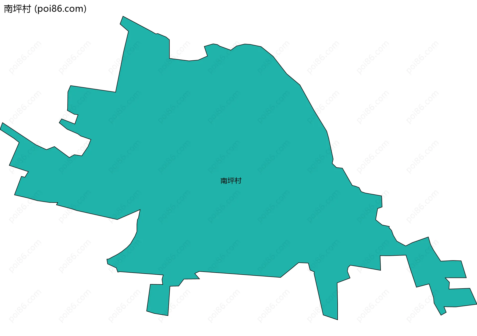 南坪村边界地图