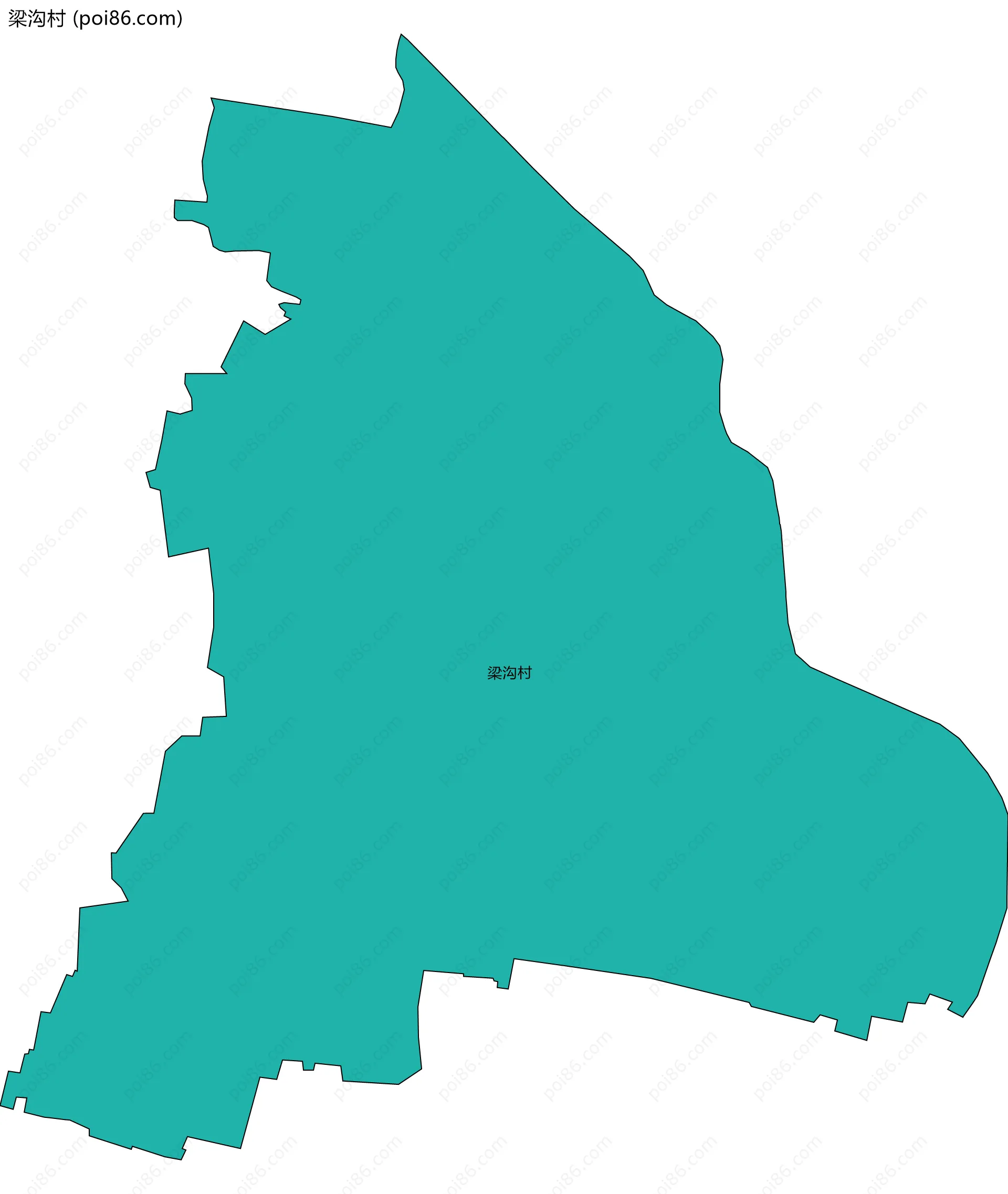 梁沟村边界地图