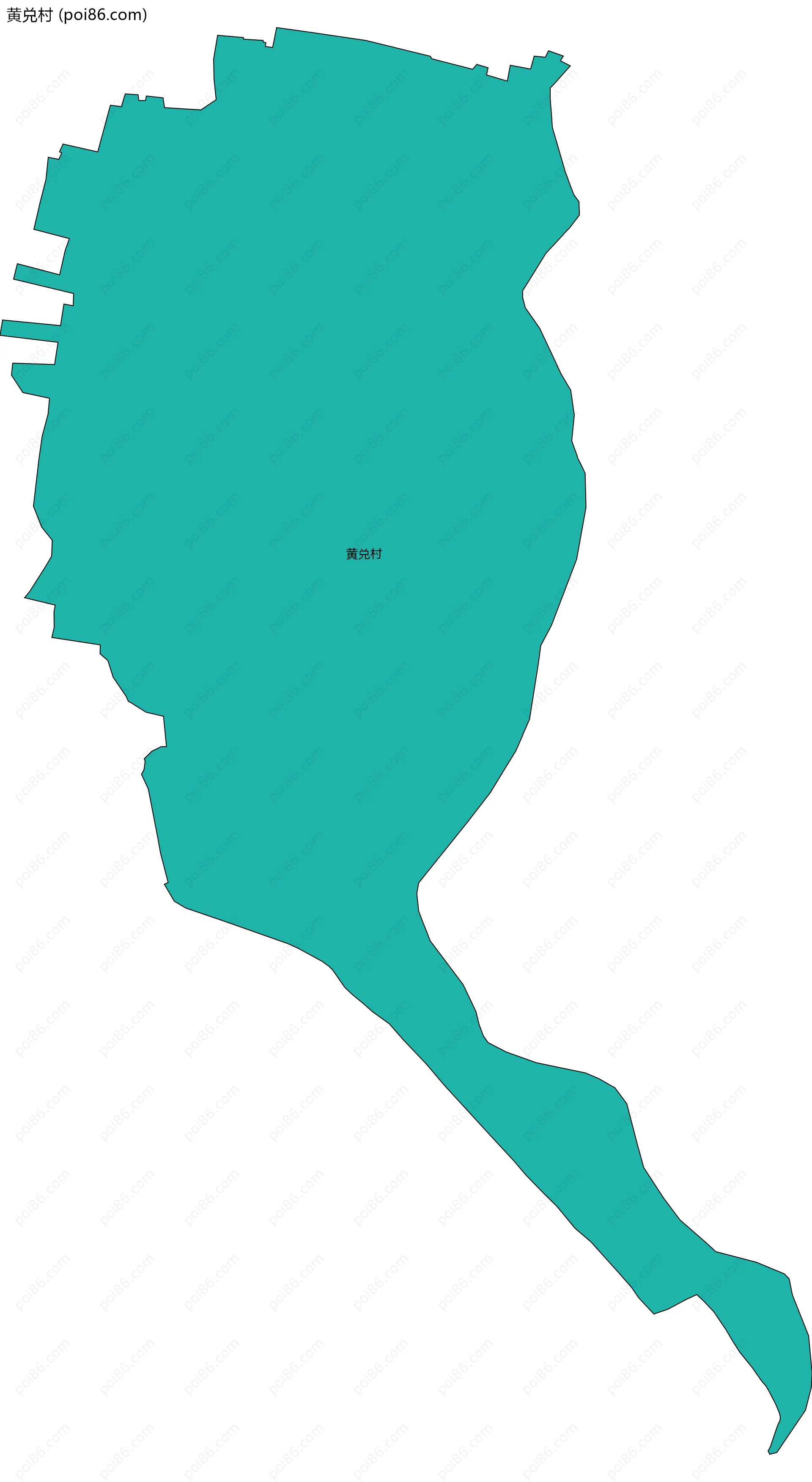 黄兑村边界地图