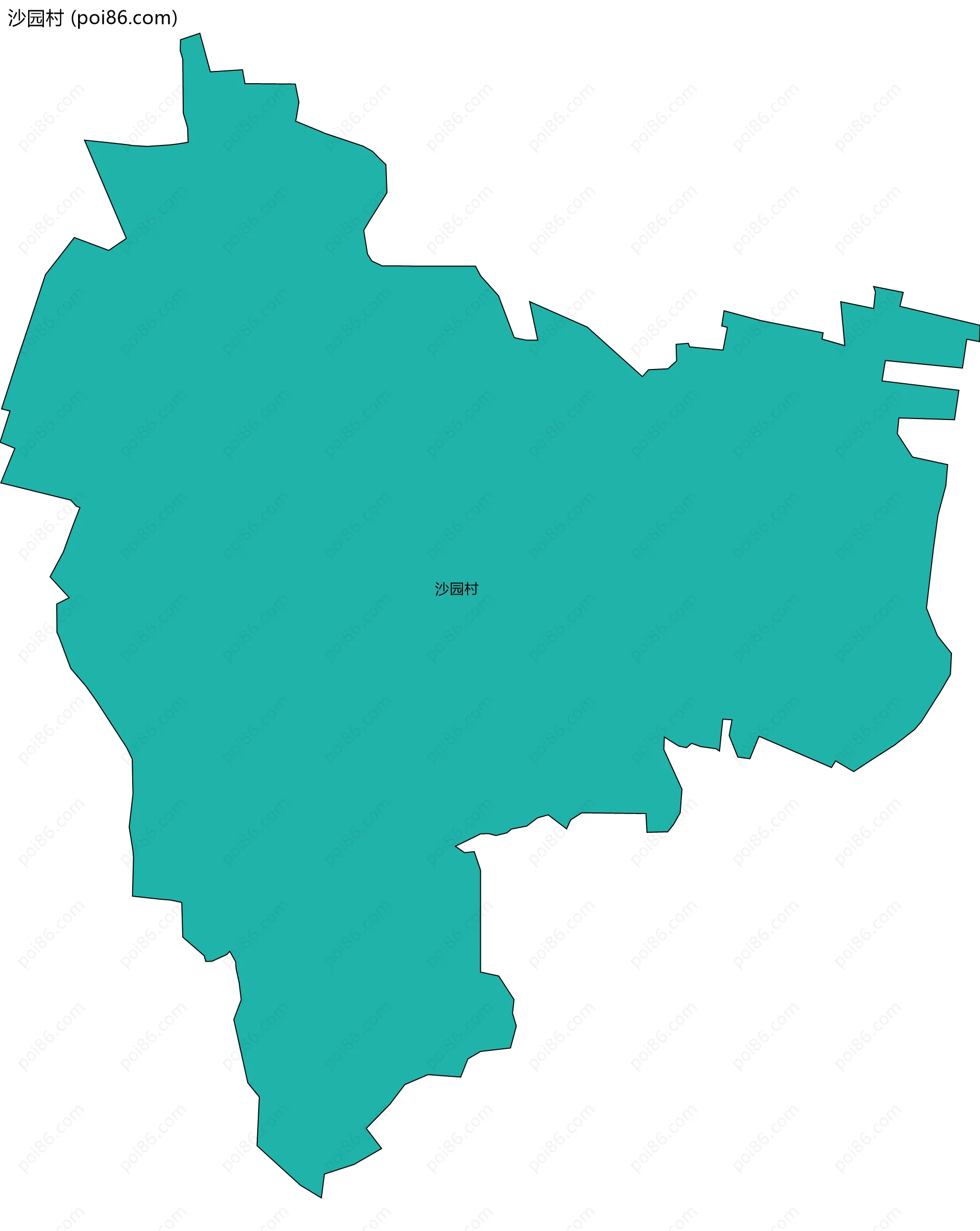 沙园村边界地图