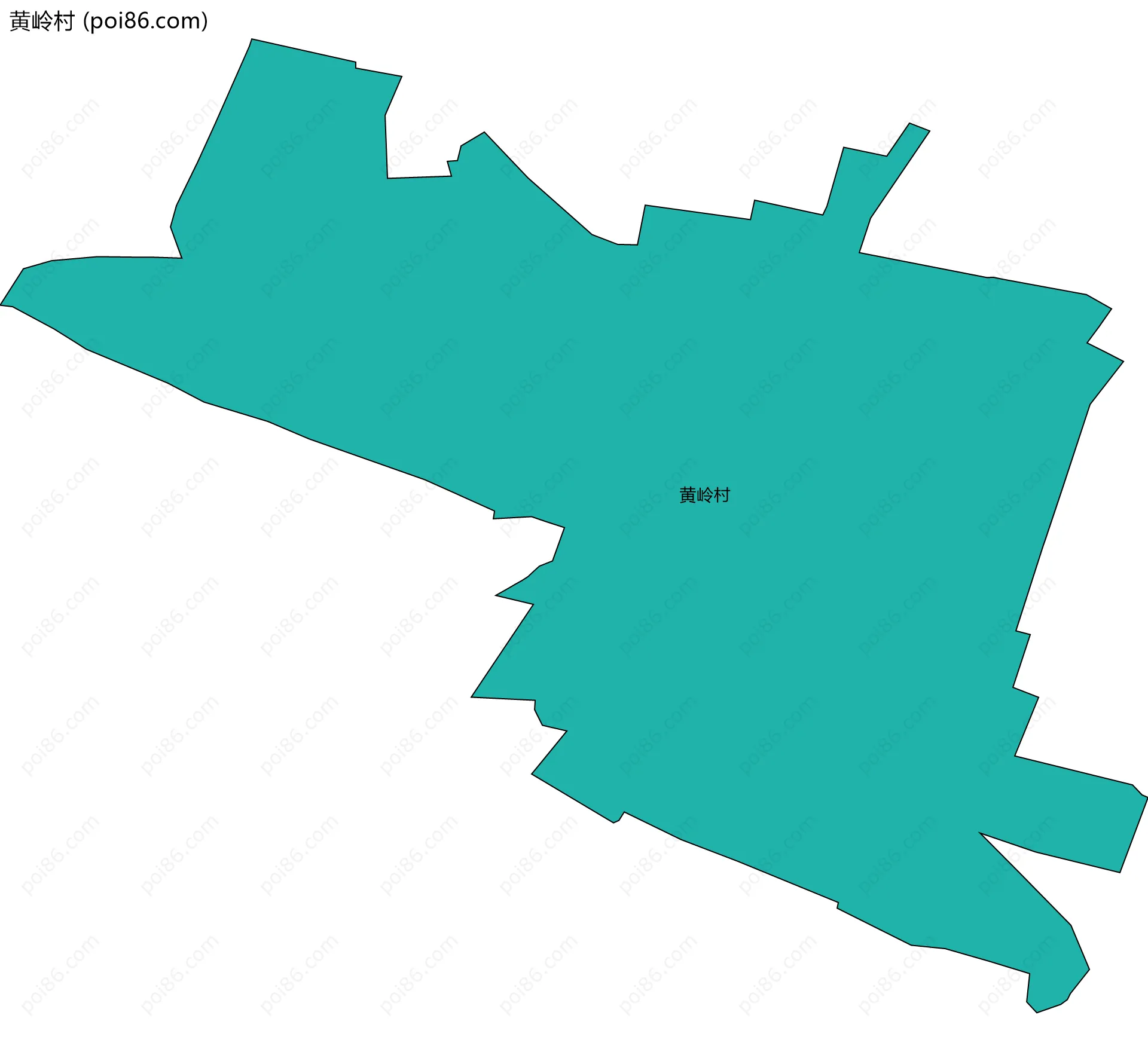 黄岭村边界地图