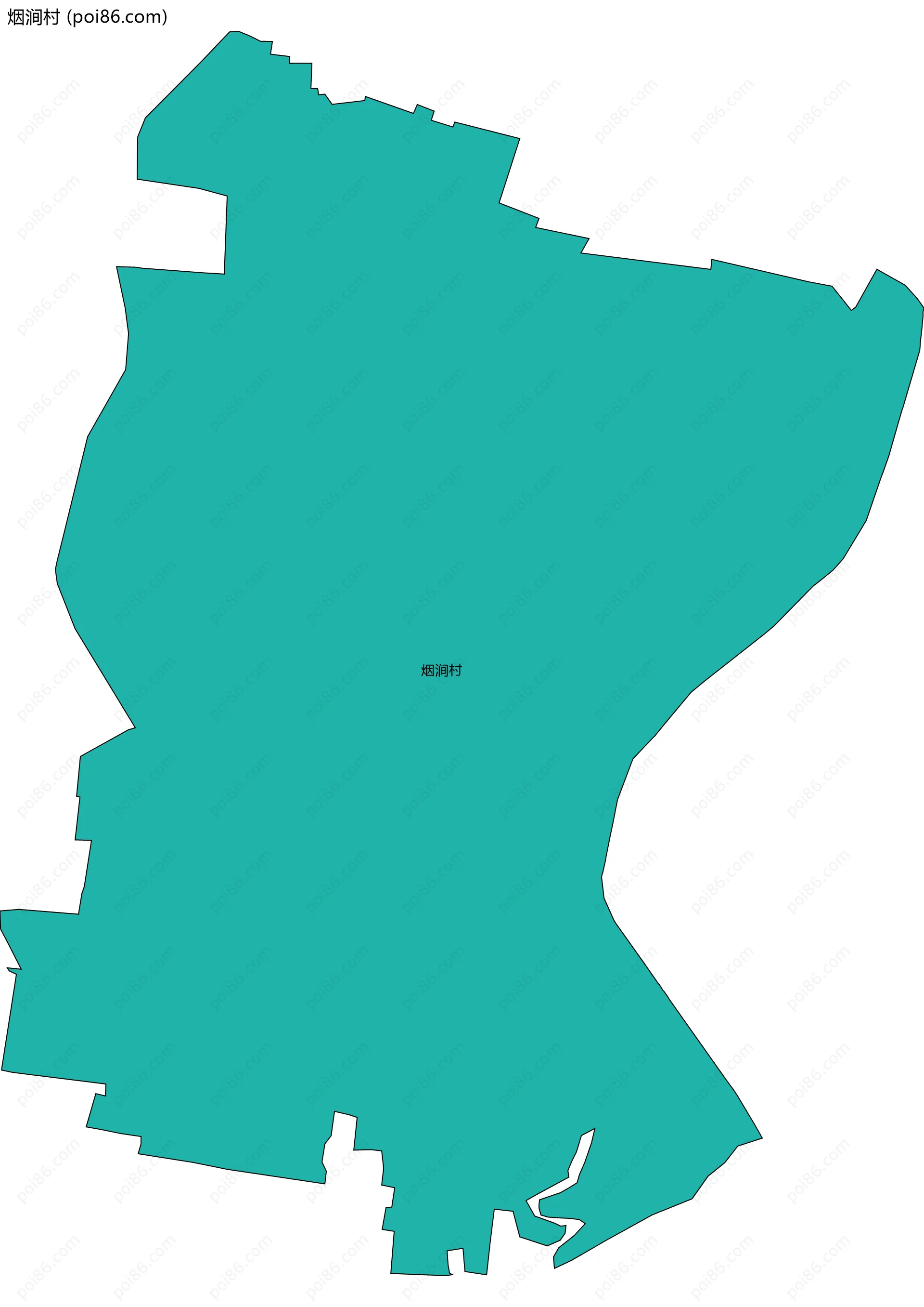 烟涧村边界地图