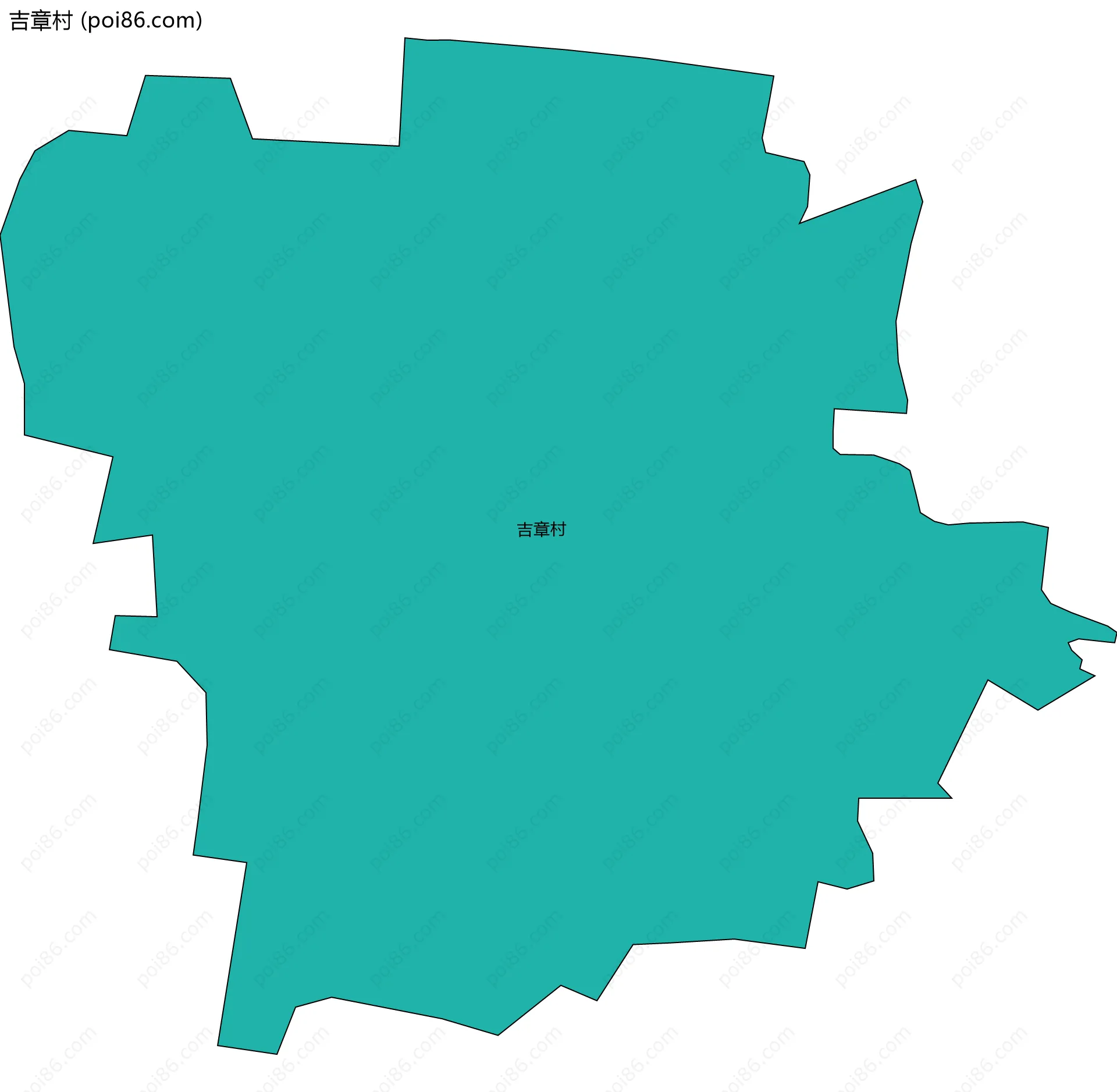 吉章村边界地图