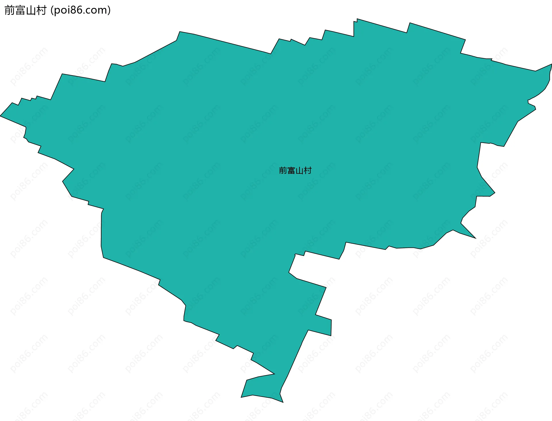 前富山村边界地图