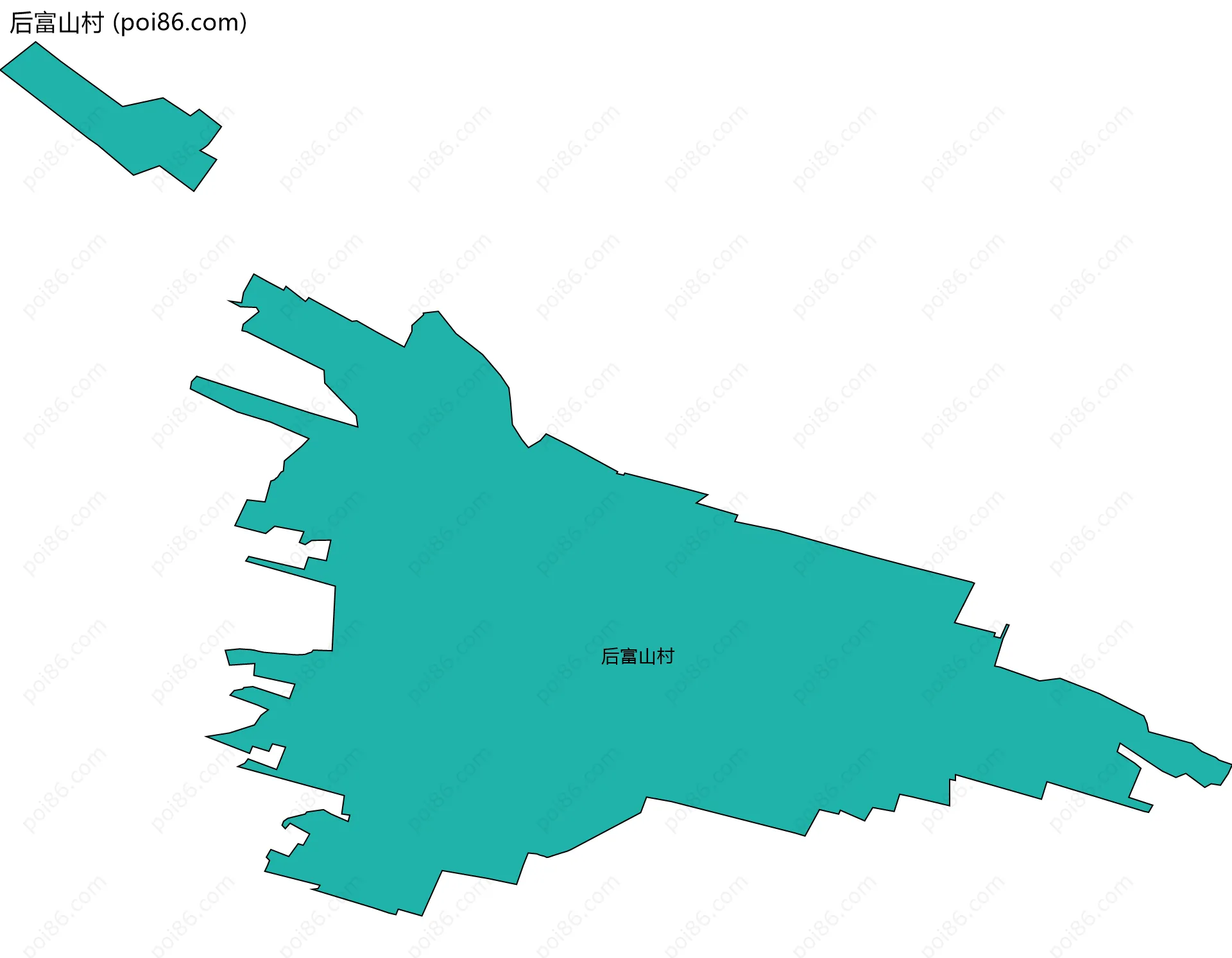 后富山村边界地图