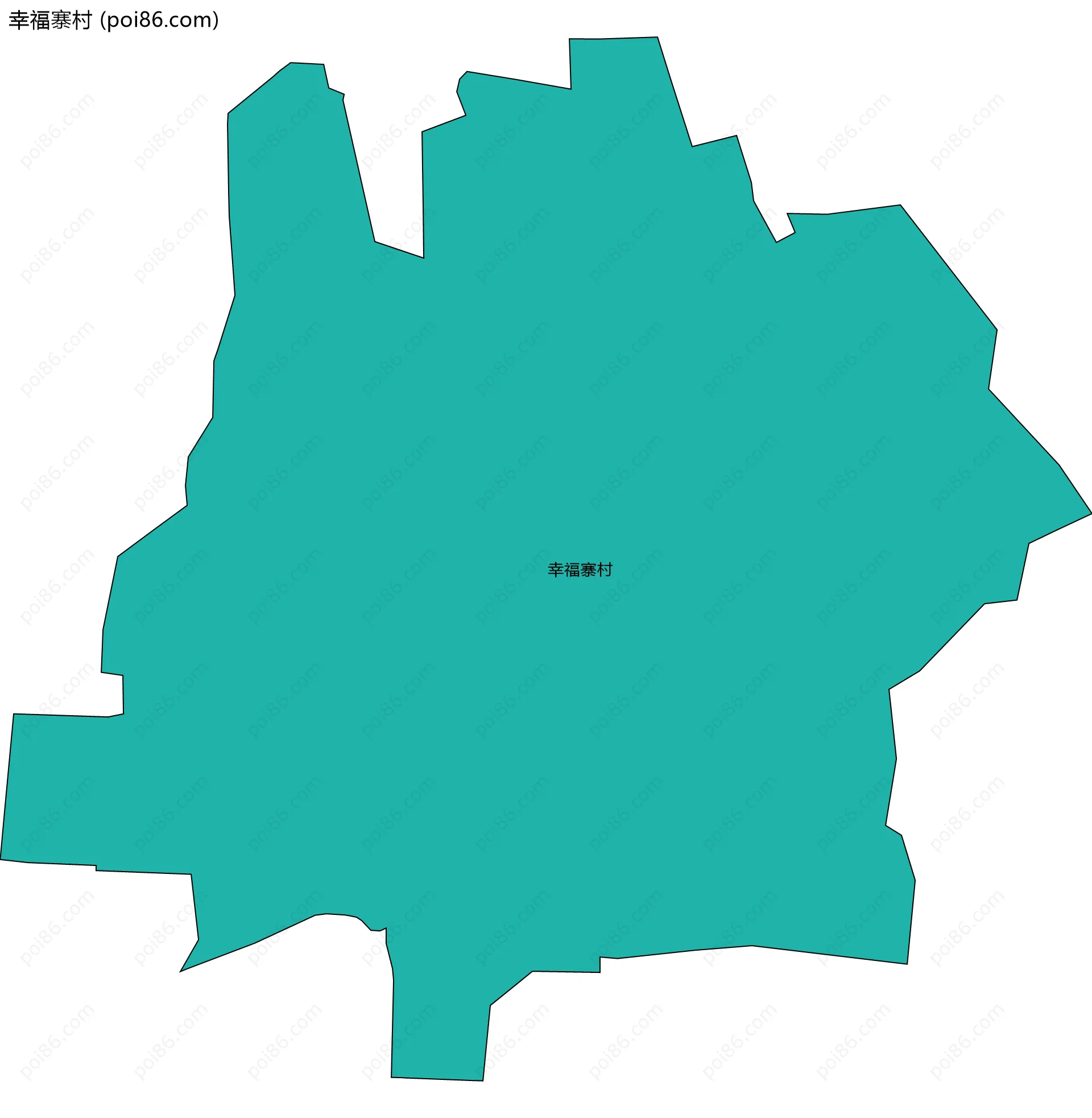 幸福寨村边界地图