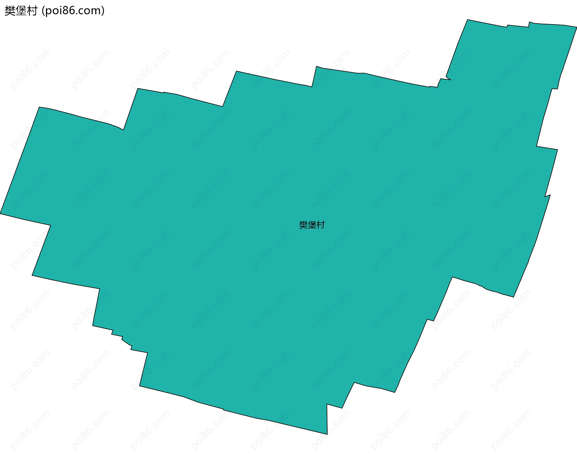 樊堡村边界地图