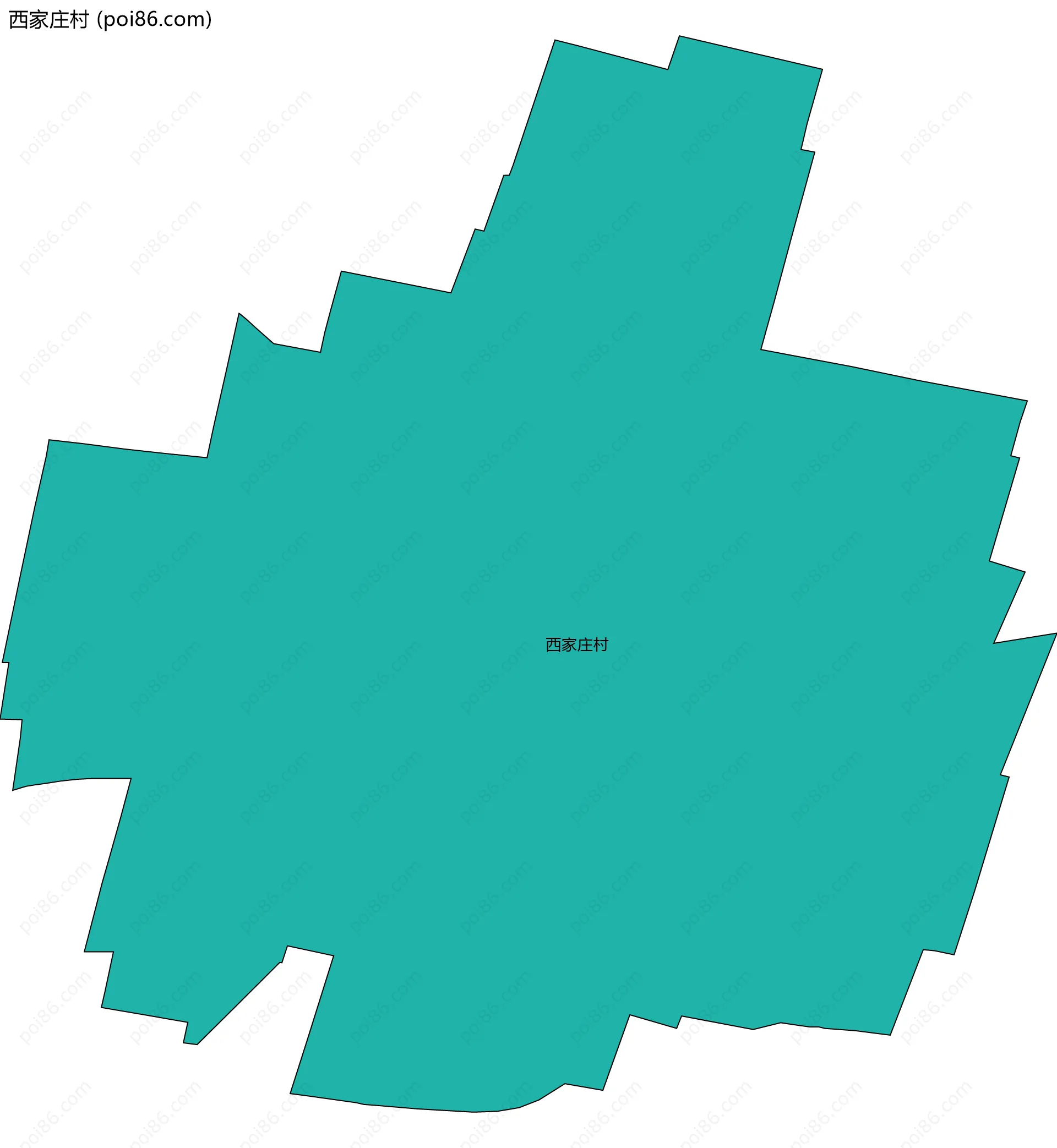 西家庄村边界地图
