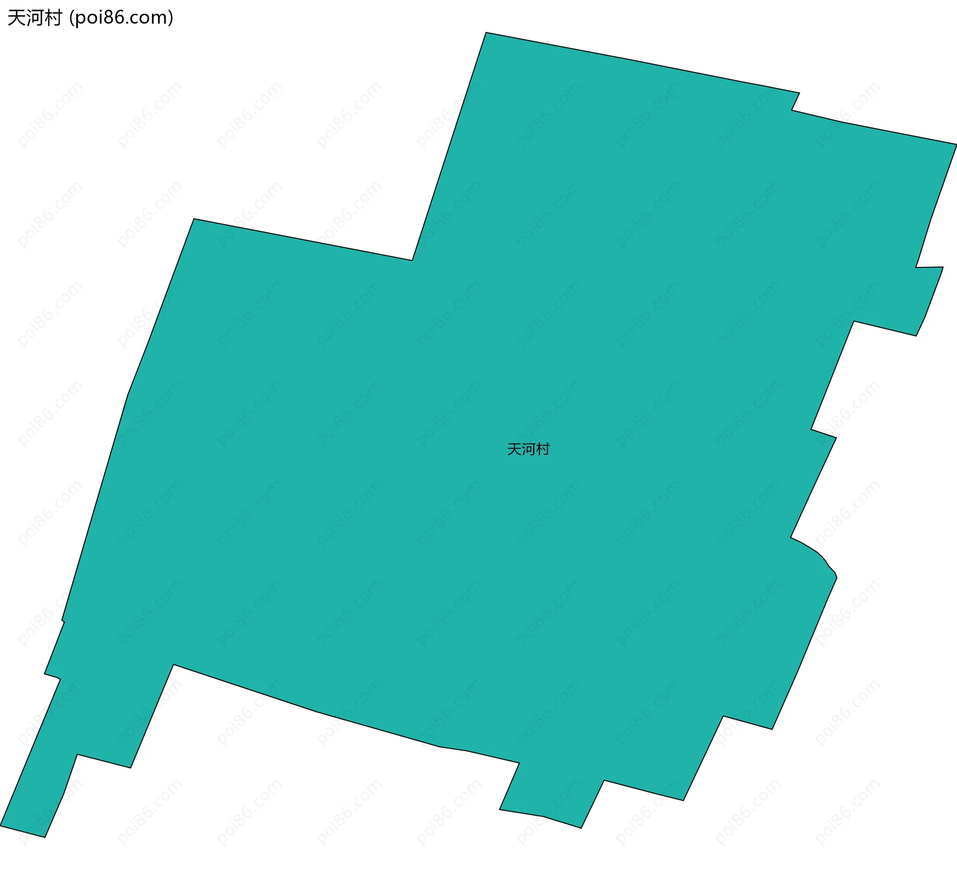 天河村边界地图