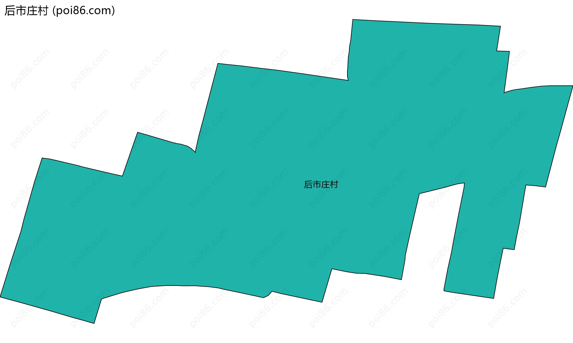 后市庄村边界地图