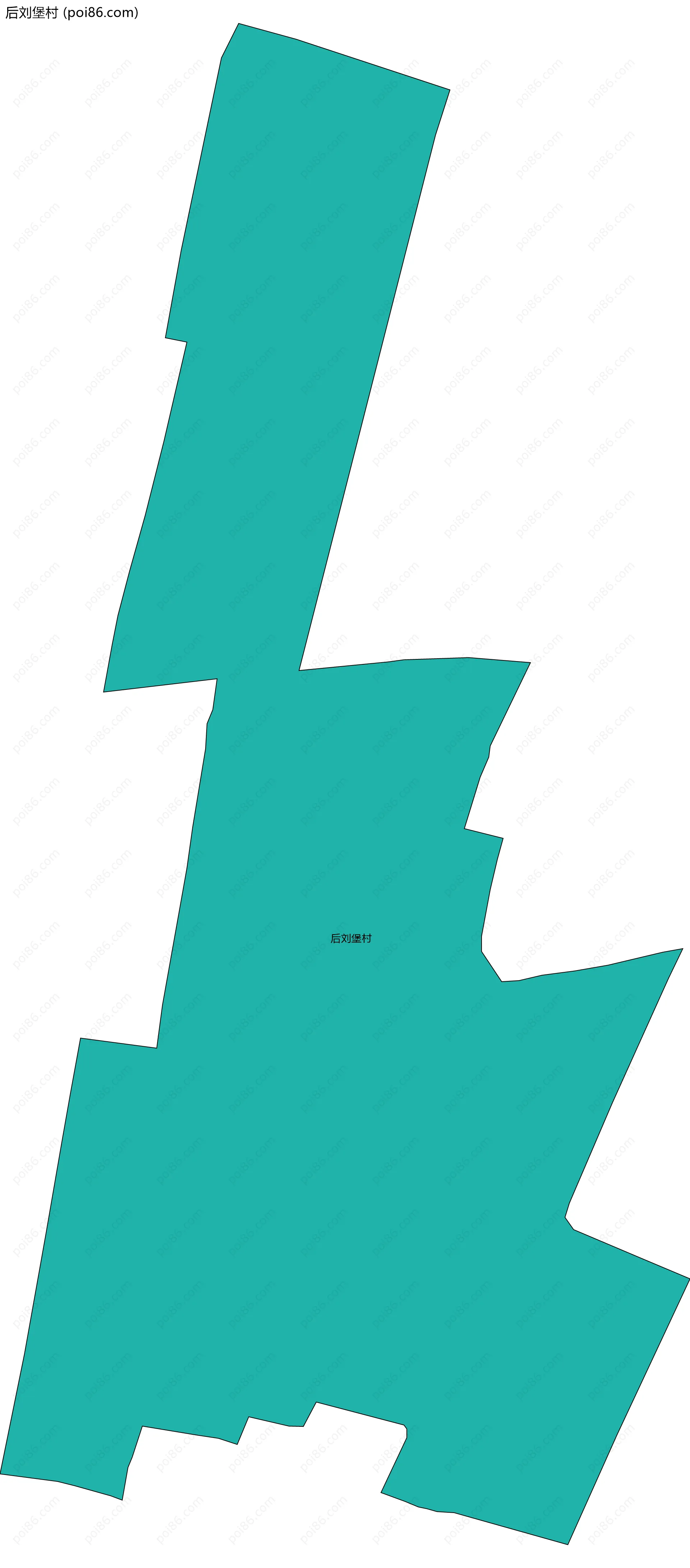 后刘堡村边界地图