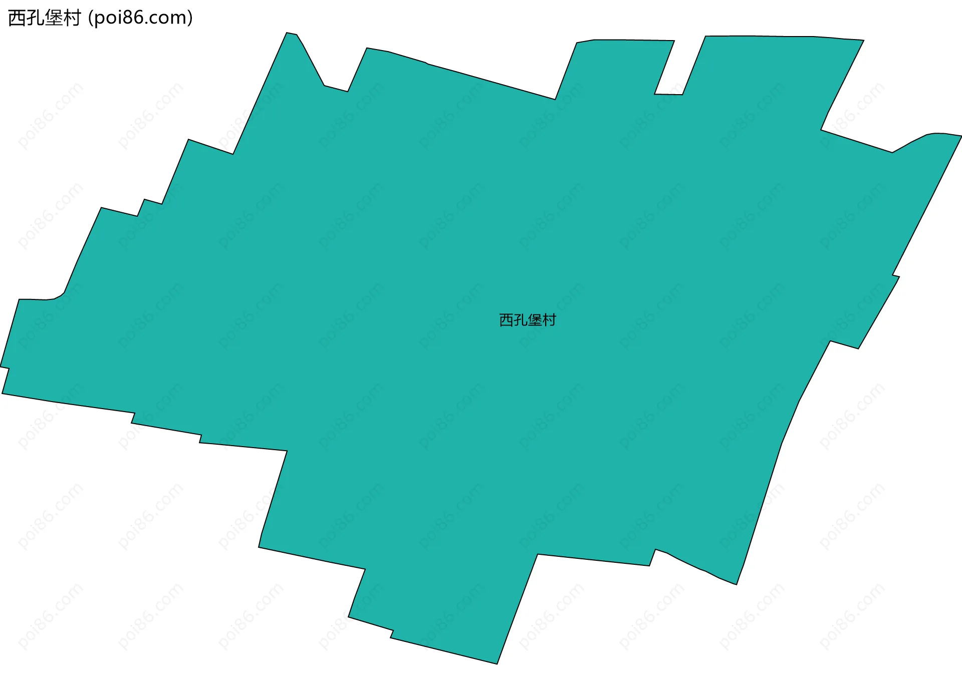 西孔堡村边界地图