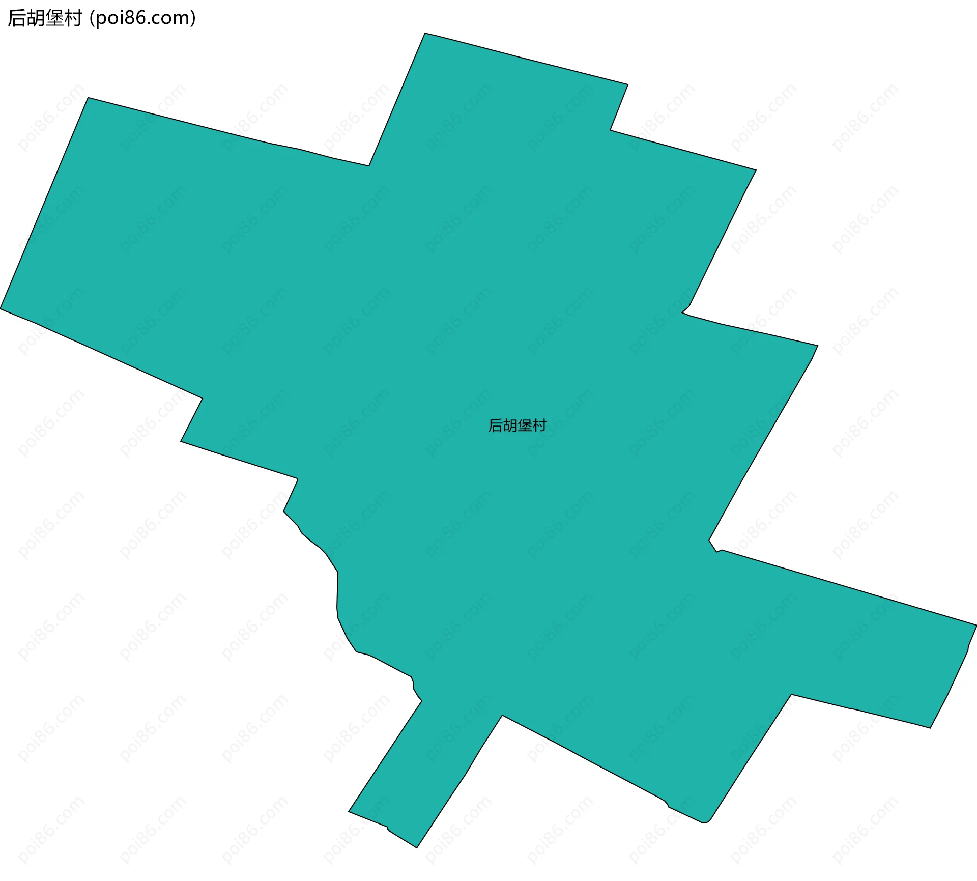 后胡堡村边界地图