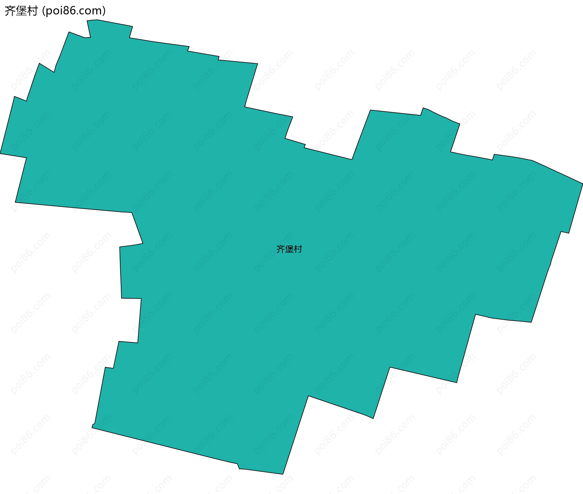 齐堡村边界地图
