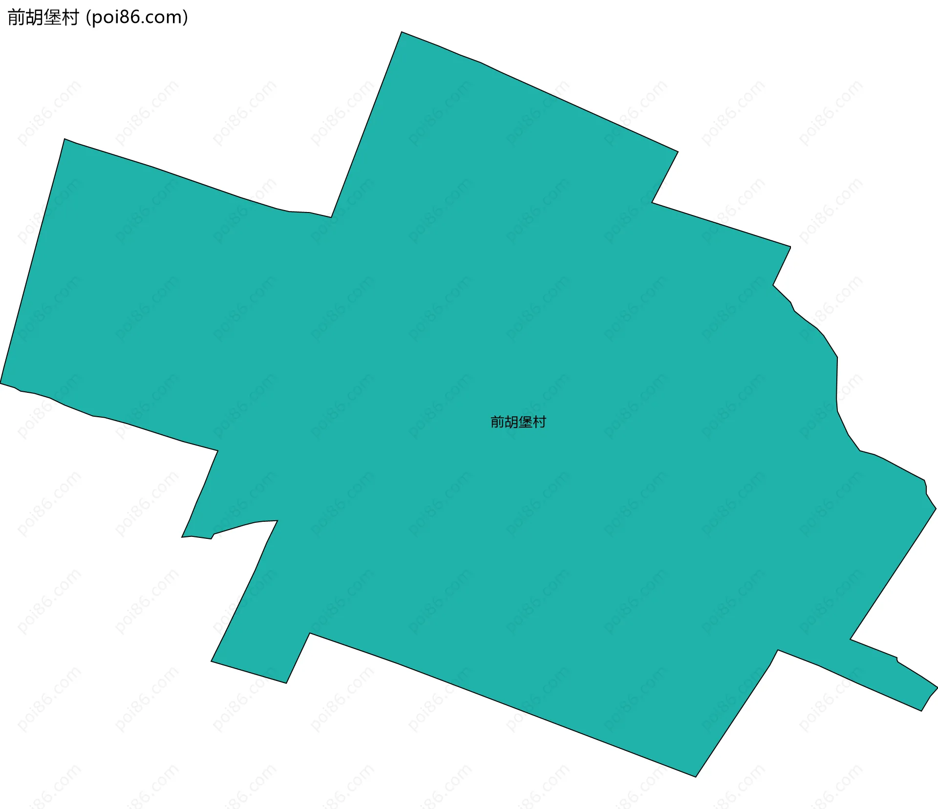 前胡堡村边界地图