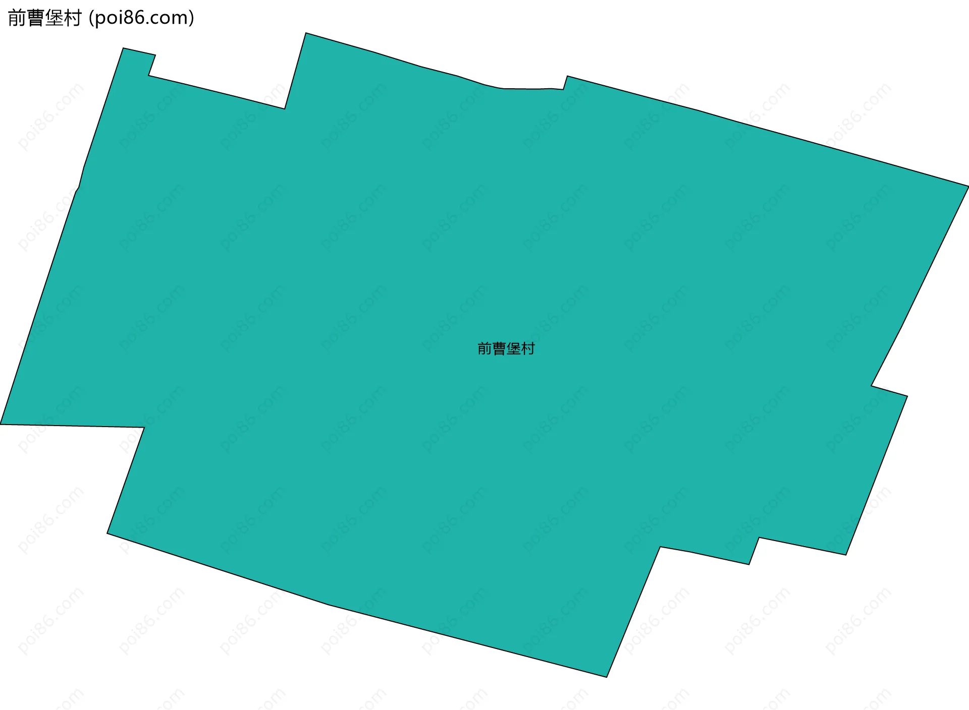 前曹堡村边界地图