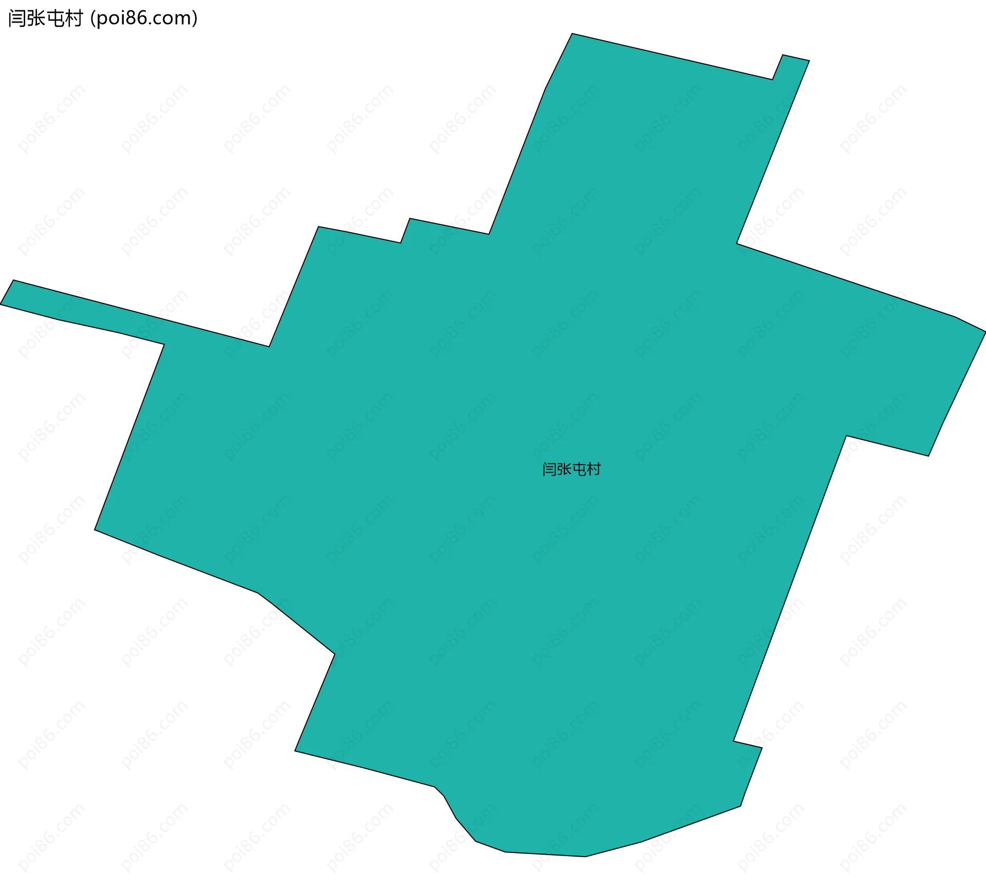 闫张屯村边界地图