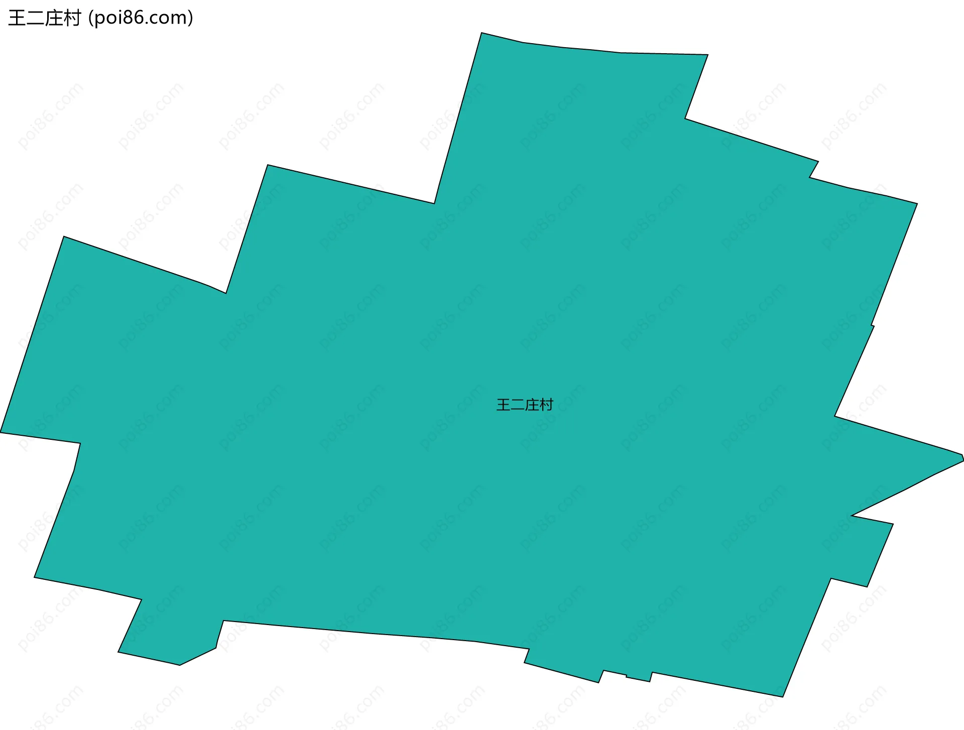 王二庄村边界地图