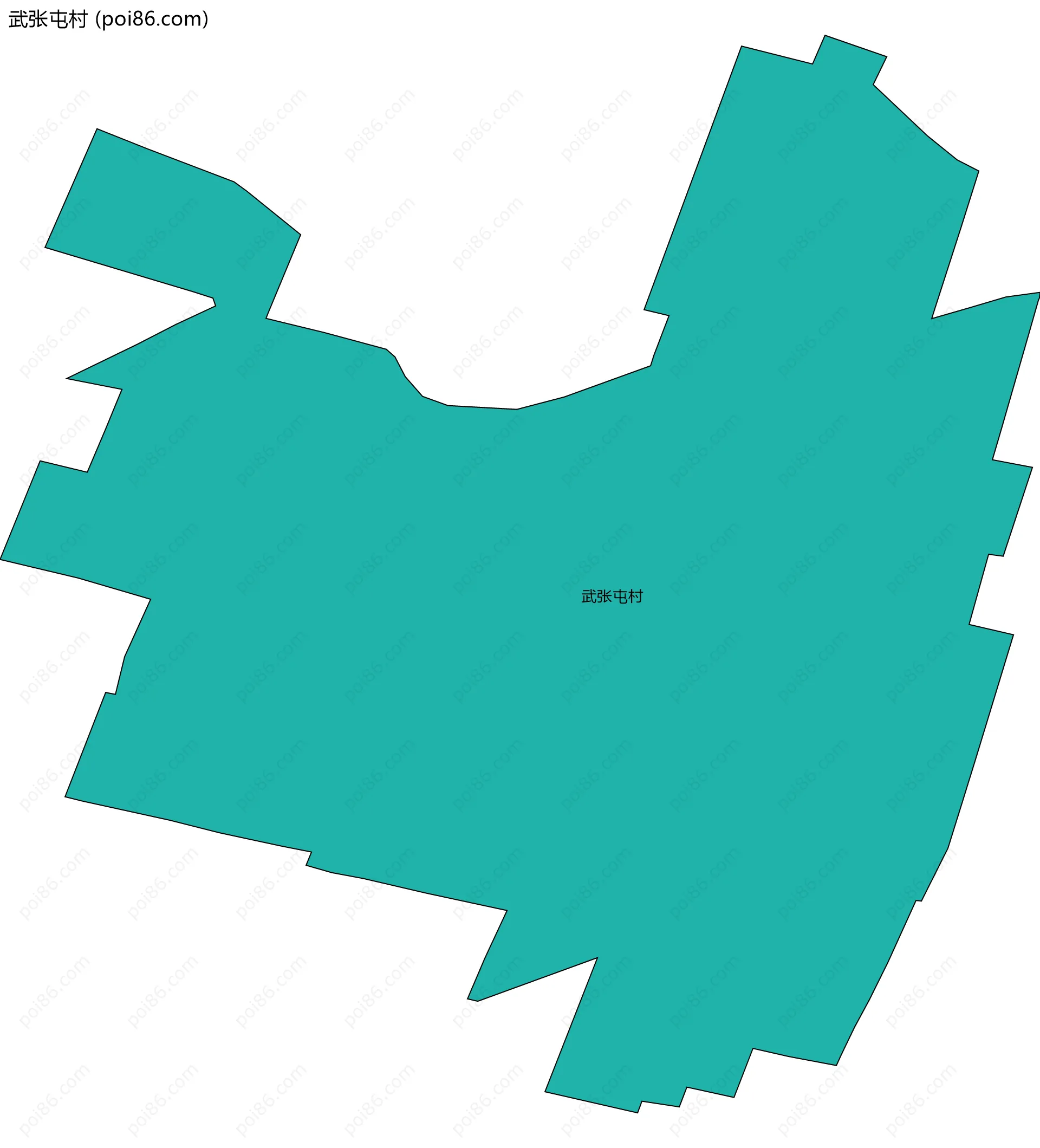 武张屯村边界地图